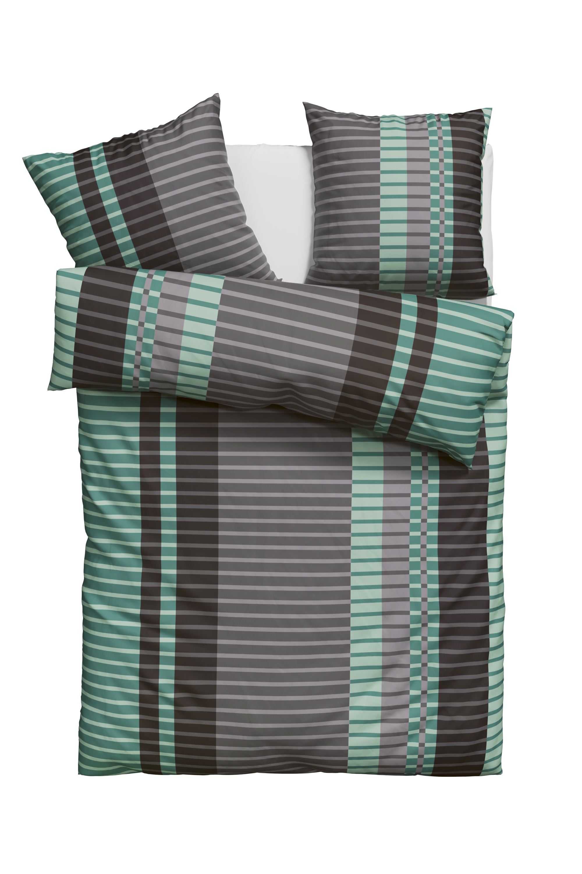 my home Bettwäsche "Philine" 2 Stk. tlg. mit modernen Streifen, Bettwäsche günstig online kaufen