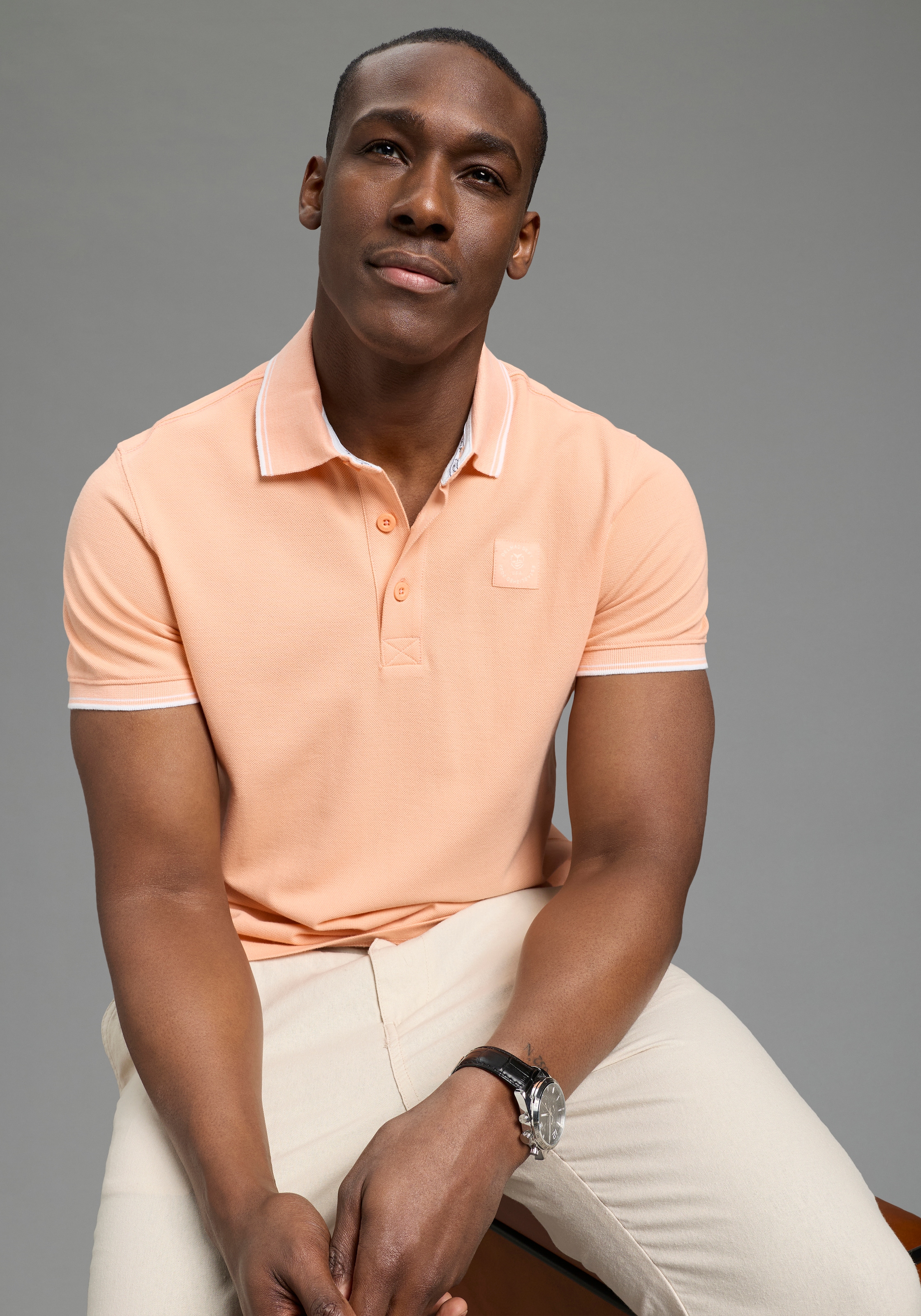 DELMAO Poloshirt Kurzarm, lockere Passform, Polokragen, für Tennis oder Gol günstig online kaufen