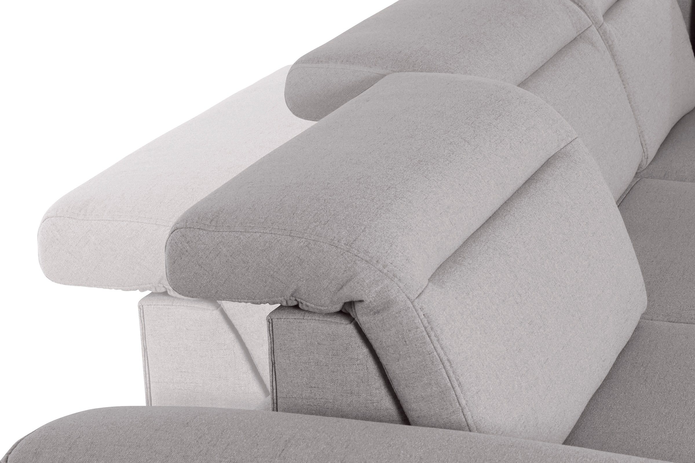 sit&more Ecksofa »Percy L-Form«, 12 cm Fußhöhe, Sitztiefenverstellung, wahlweise in 2 Fußfarben