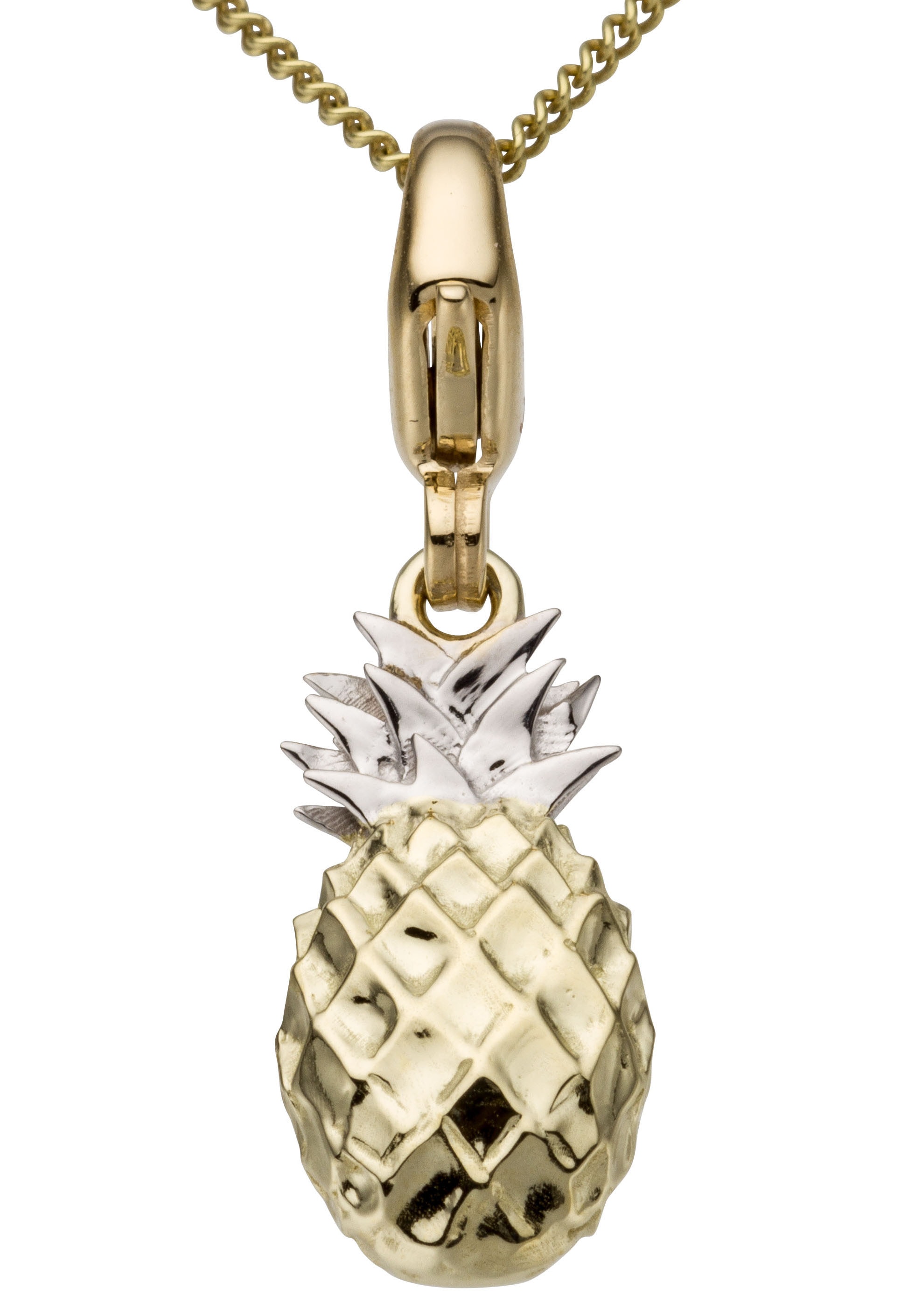 Charm-Einhänger »Schmuck Geschenk Gold 375 Halskette Charmarmband Gold-Charm Ananas«