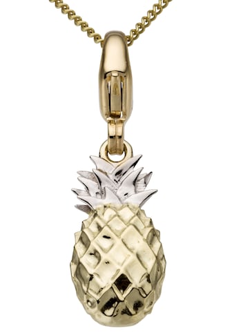 Charm-Einhänger »Schmuck Geschenk Gold 375 Halskette Charmarmband Gold-Charm Ananas«