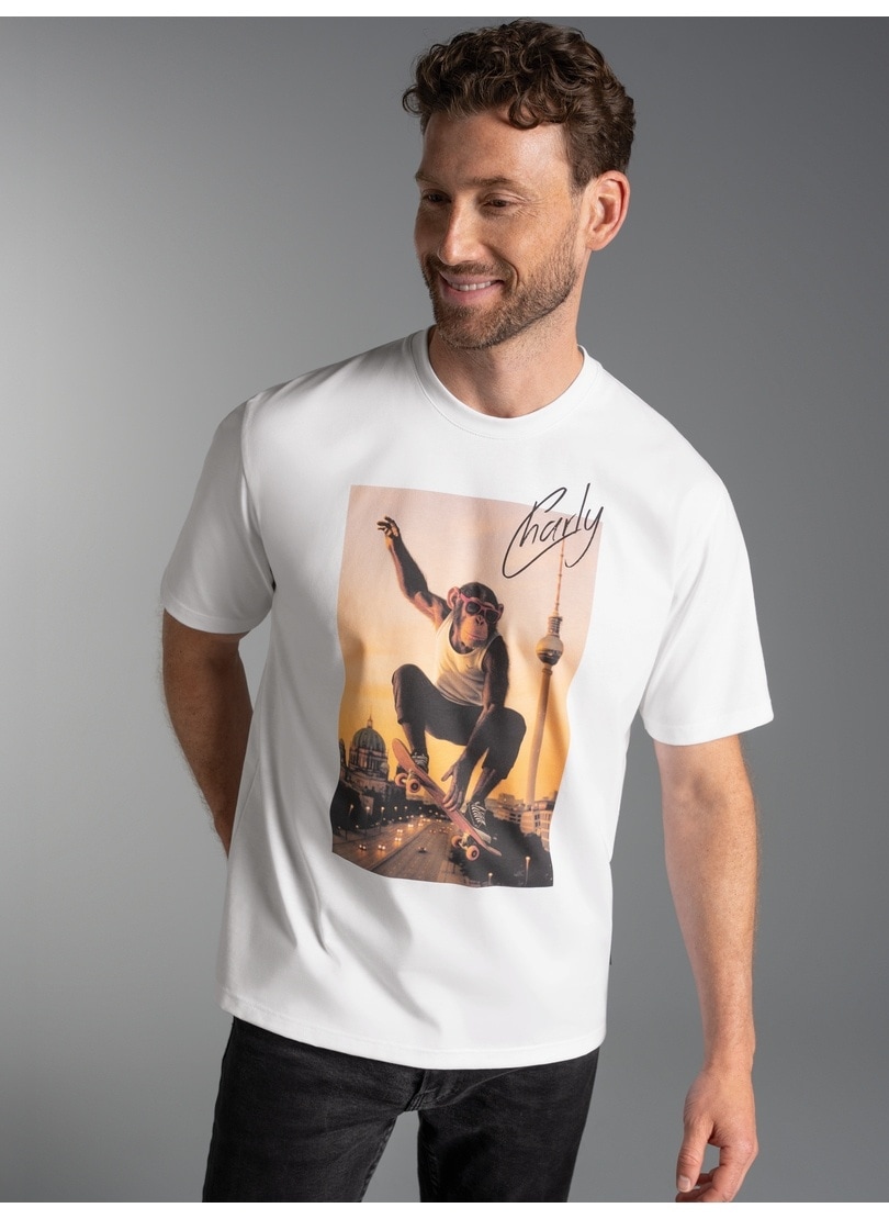 Trigema T-Shirt "TRIGEMA T-Shirt trigema Affe Charly Skateboard", 1 Stk. günstig online kaufen