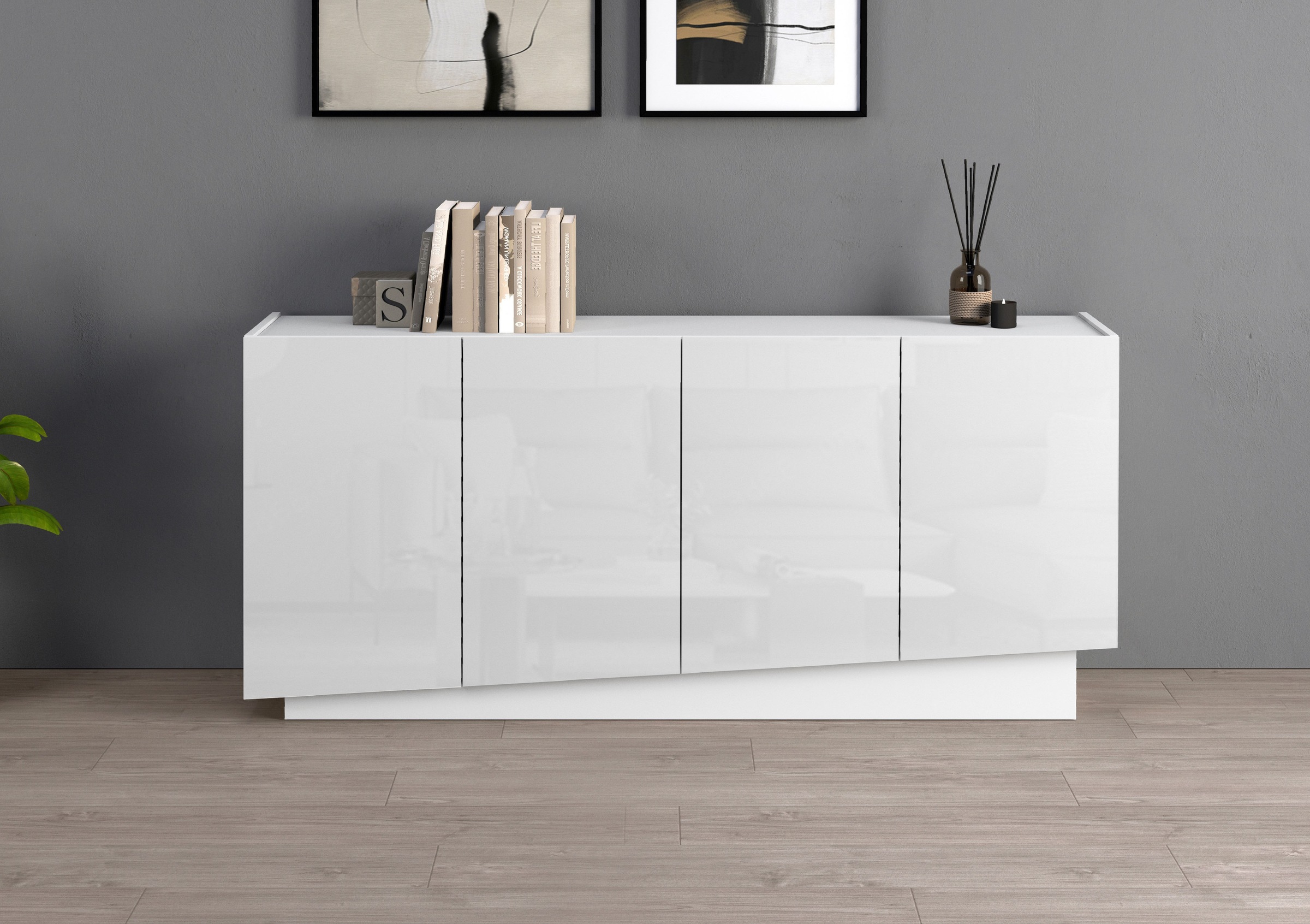 OTTO home Sideboard "VELA, Breite 160 cm, Design mit schrägen Türen, Maße-B günstig online kaufen