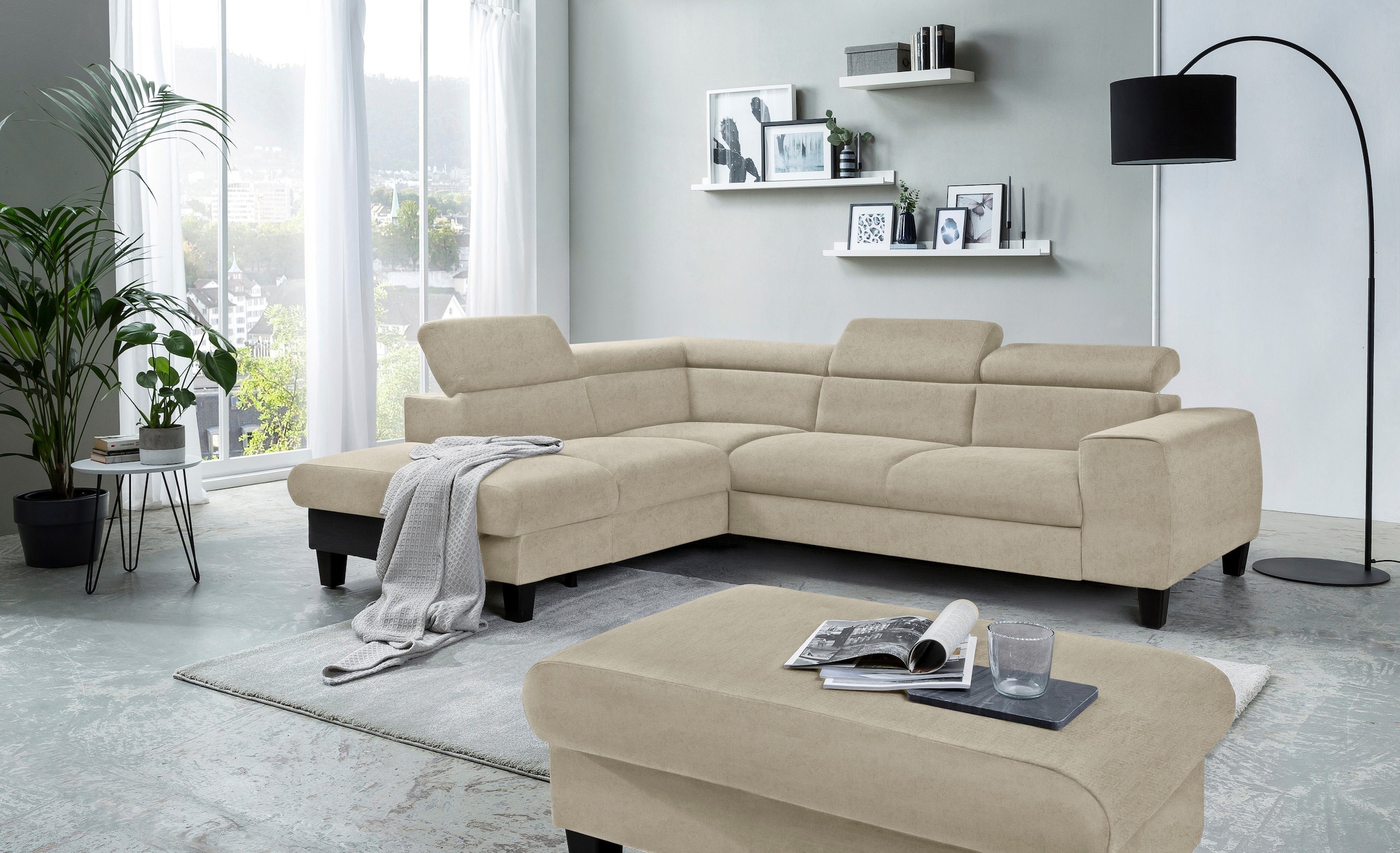 COTTA Polstergarnitur "Morven L-Form", (Set), Set bestehend aus: Ecksofa mi günstig online kaufen