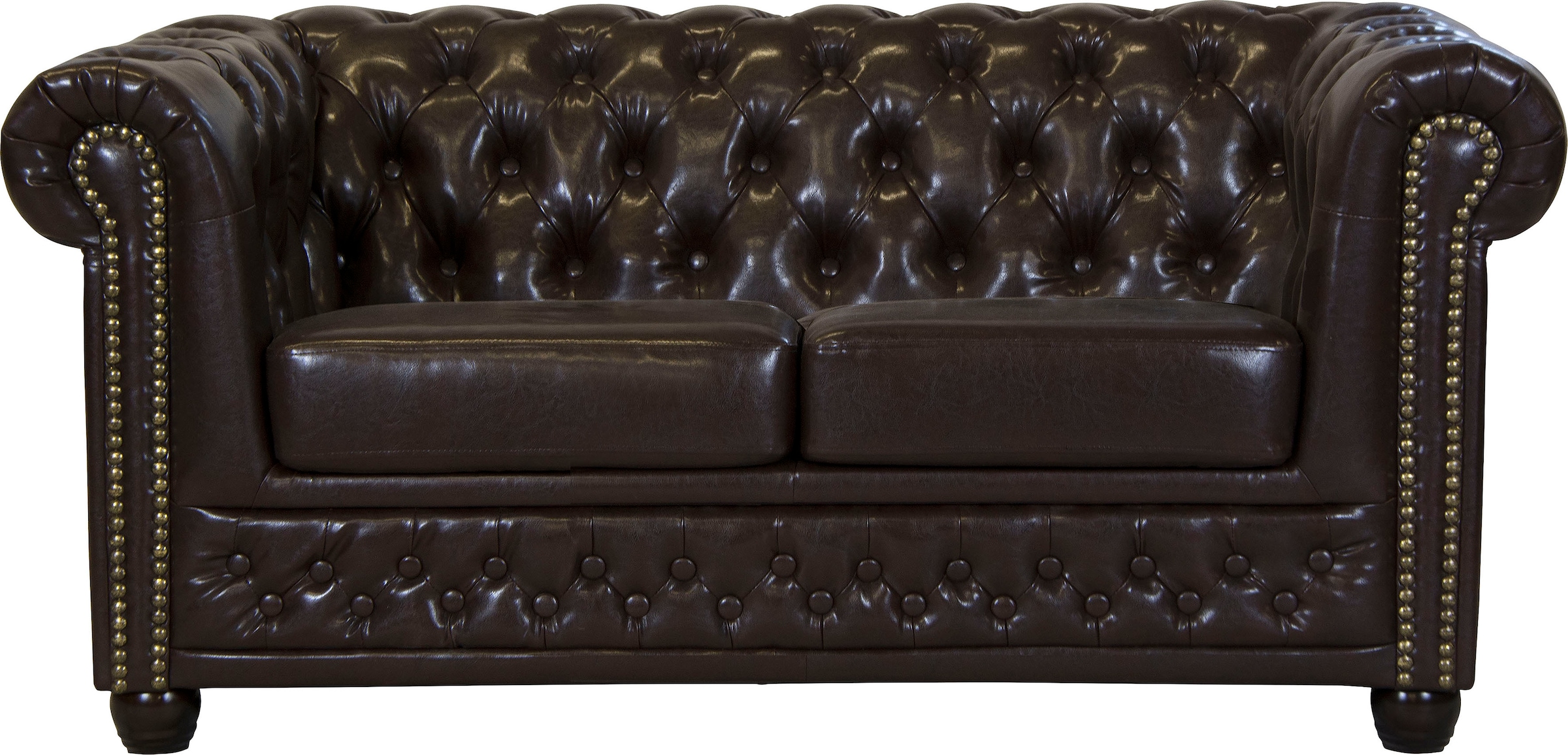 Home affaire Chesterfield-Sofa "Rysum", Chesterfield-Optik, in 2 Bezugsqualitäten