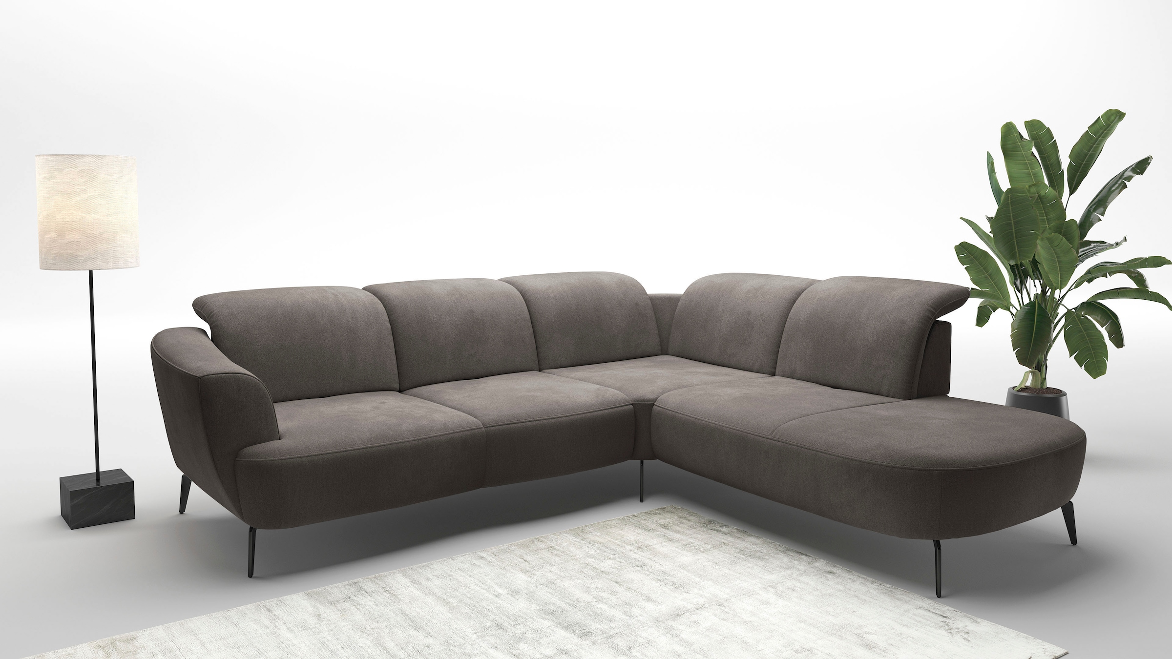 sit&more Ecksofa "Zoe" ink.Sitztiefenverstellung, wahlweise mit Kopfteilverstellung