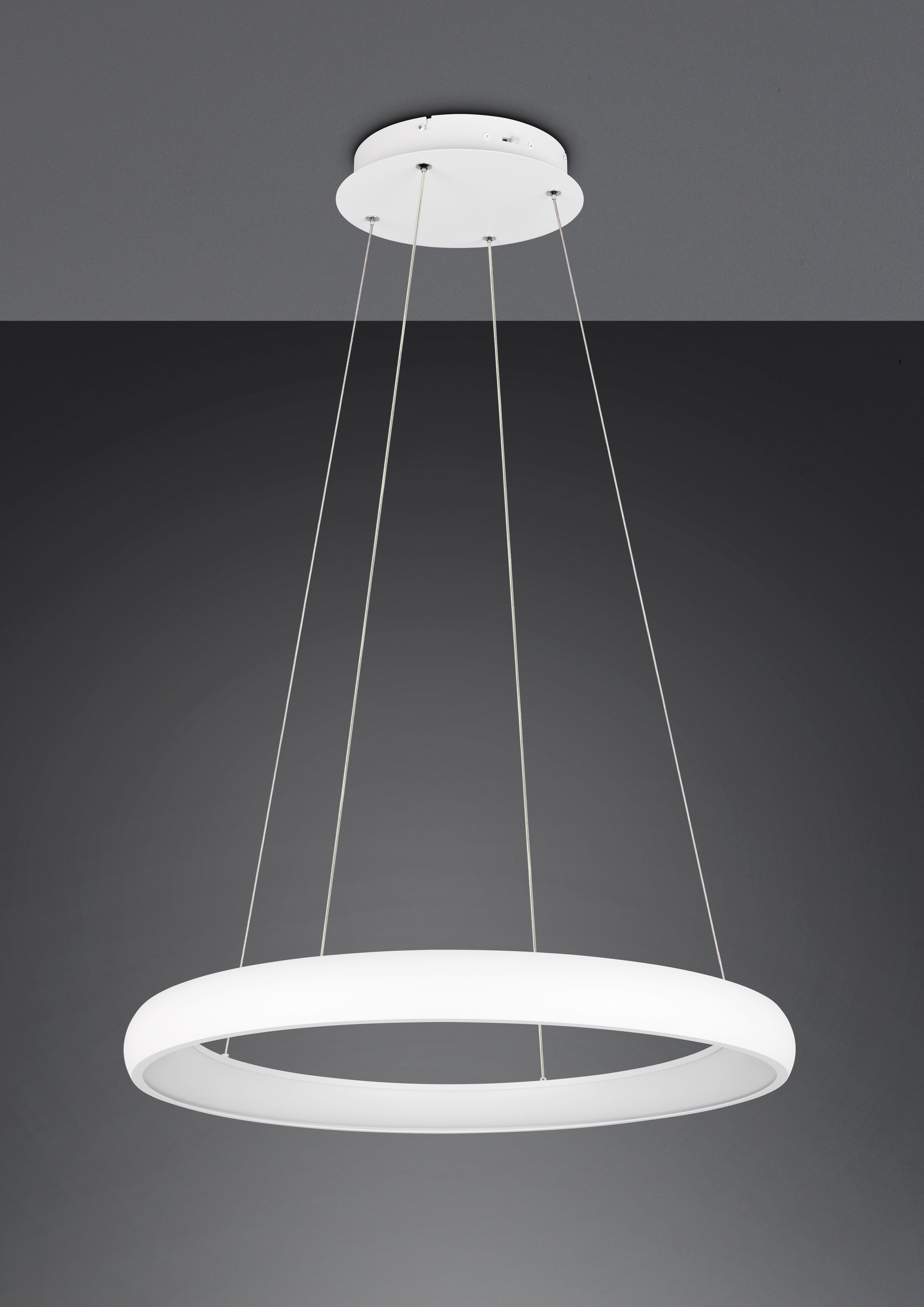 TRIO Leuchten LED Pendelleuchte »CARDONA, LED Ring Hängeleuchte, 6900 Lumen 59W, Lichtfarbe einstellbar«, 1 flammig, Leuchtmittel LED-Board | LED fest integriert, 2300/3000/4000K warmweiß bis kaltweiß, 3 Stufen dimmbar Höhe 150cm Ø75