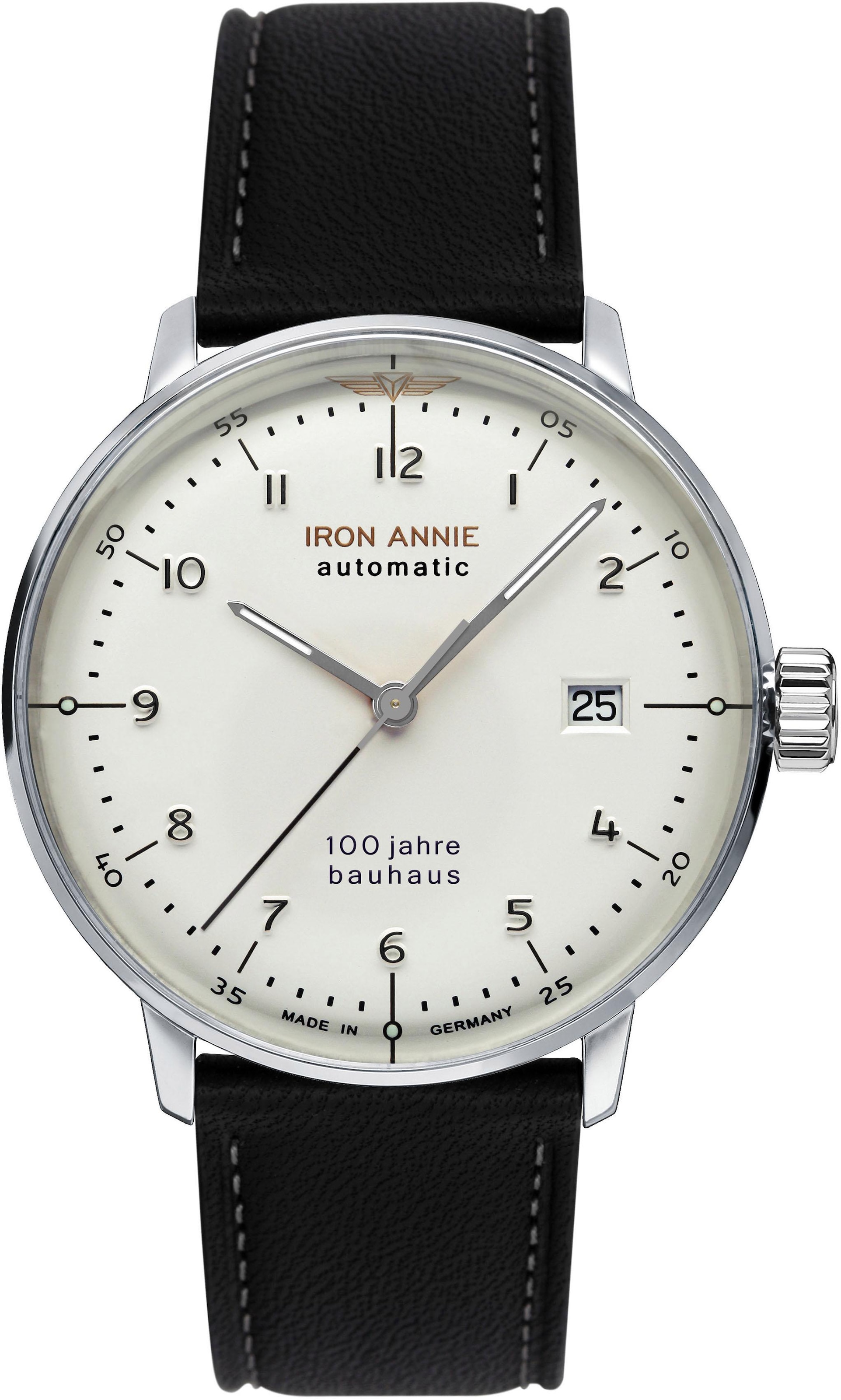 Automatikuhr »Bauhaus, 5056-1«, Armbanduhr, Herrenuhr, Datum, Made in Germany