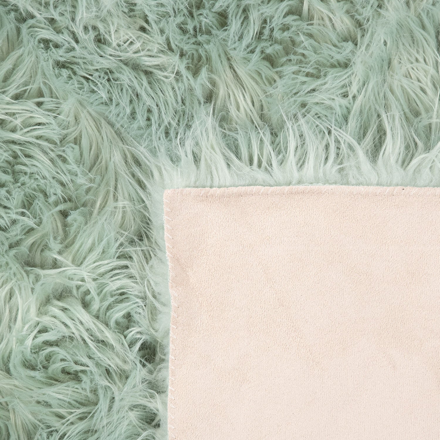Paco Home Fellteppich »Playa 960«, herzförmig, 64 mm Höhe, Kunstfell, Flokati-Optik, Hochflor, weich und flauschig, Uni-Farben