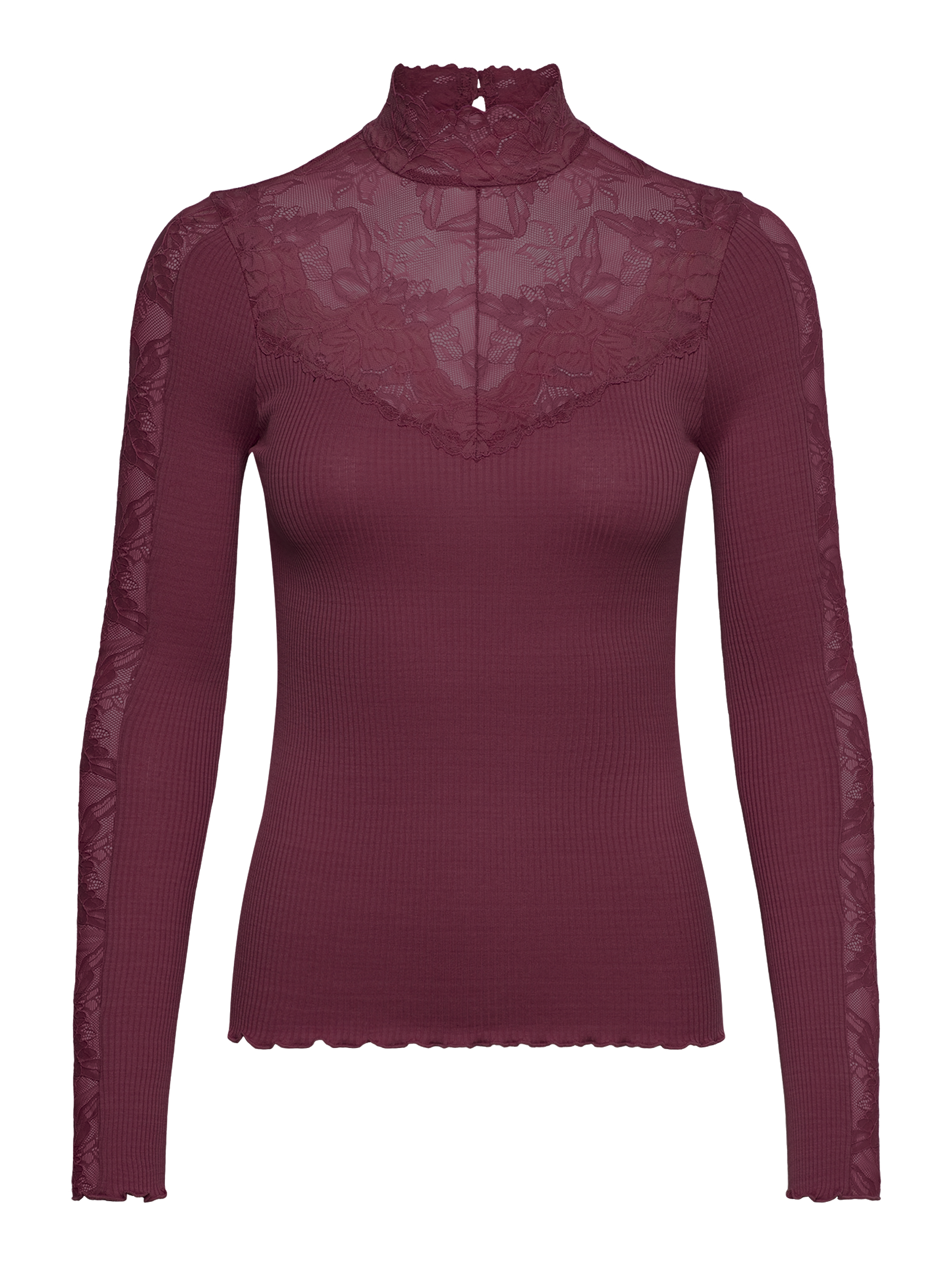 rosemunde Langarmshirt "Beatha silk shirt" mit Spitze, langen Ärmeln, weich günstig online kaufen