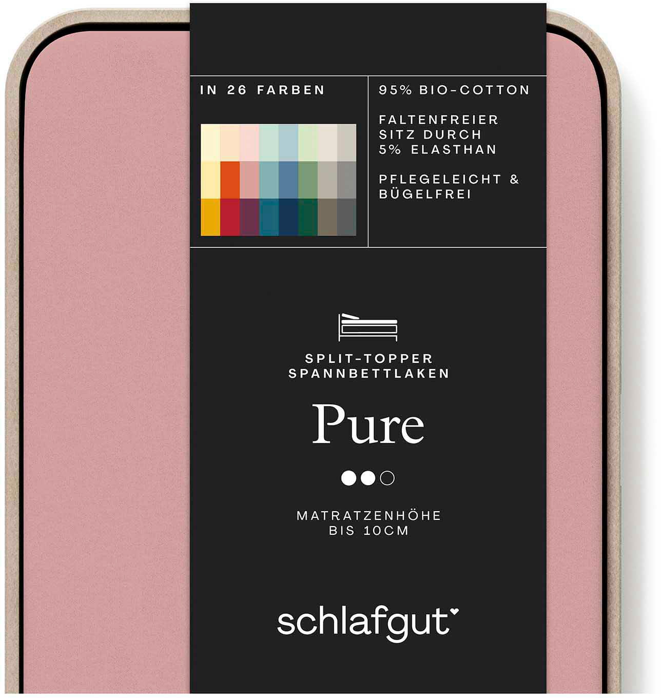 Schlafgut Spannbettlaken »Pure Split-Topper«, MADE IN GREEN by OEKO-TEX®