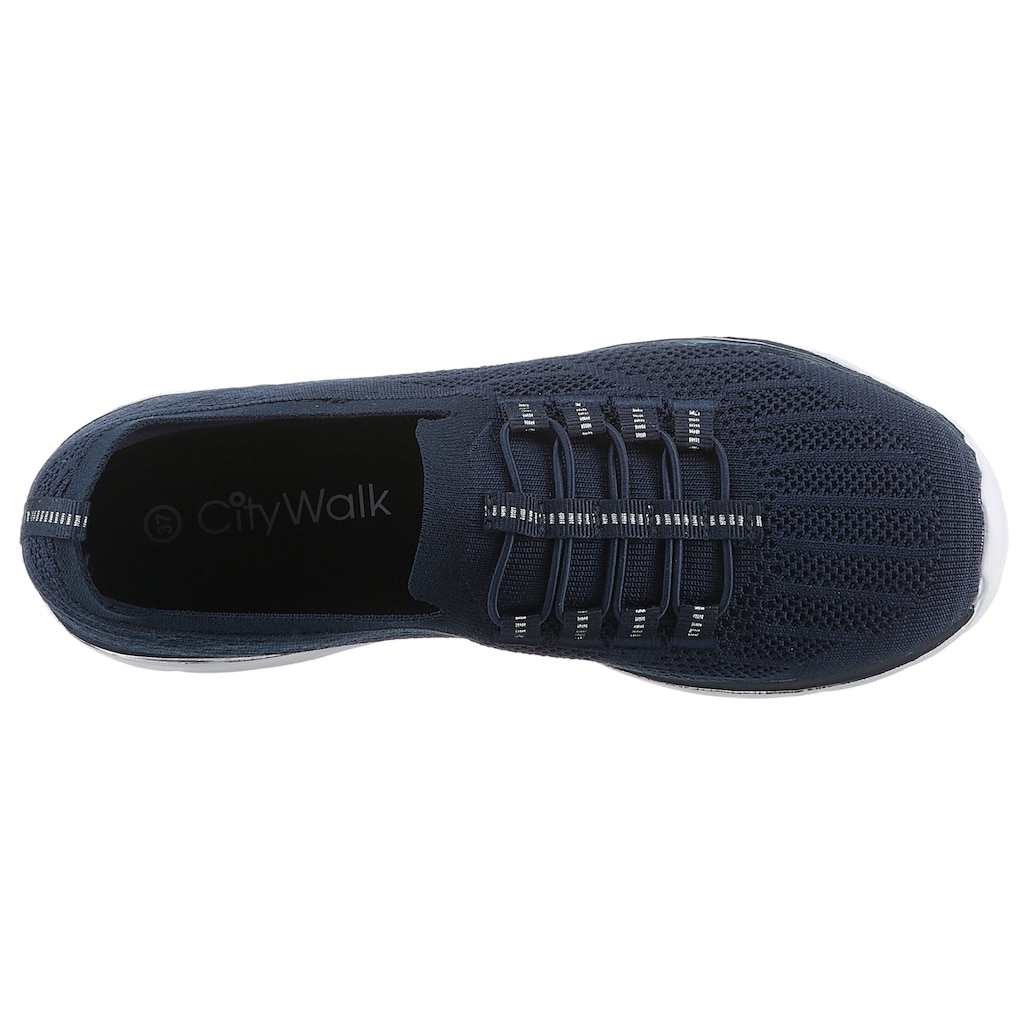 CITY WALK Slip-On Sneaker, Slipper, Sneaker, Schlupfschuh mit Stretchfunktion und Gummizug