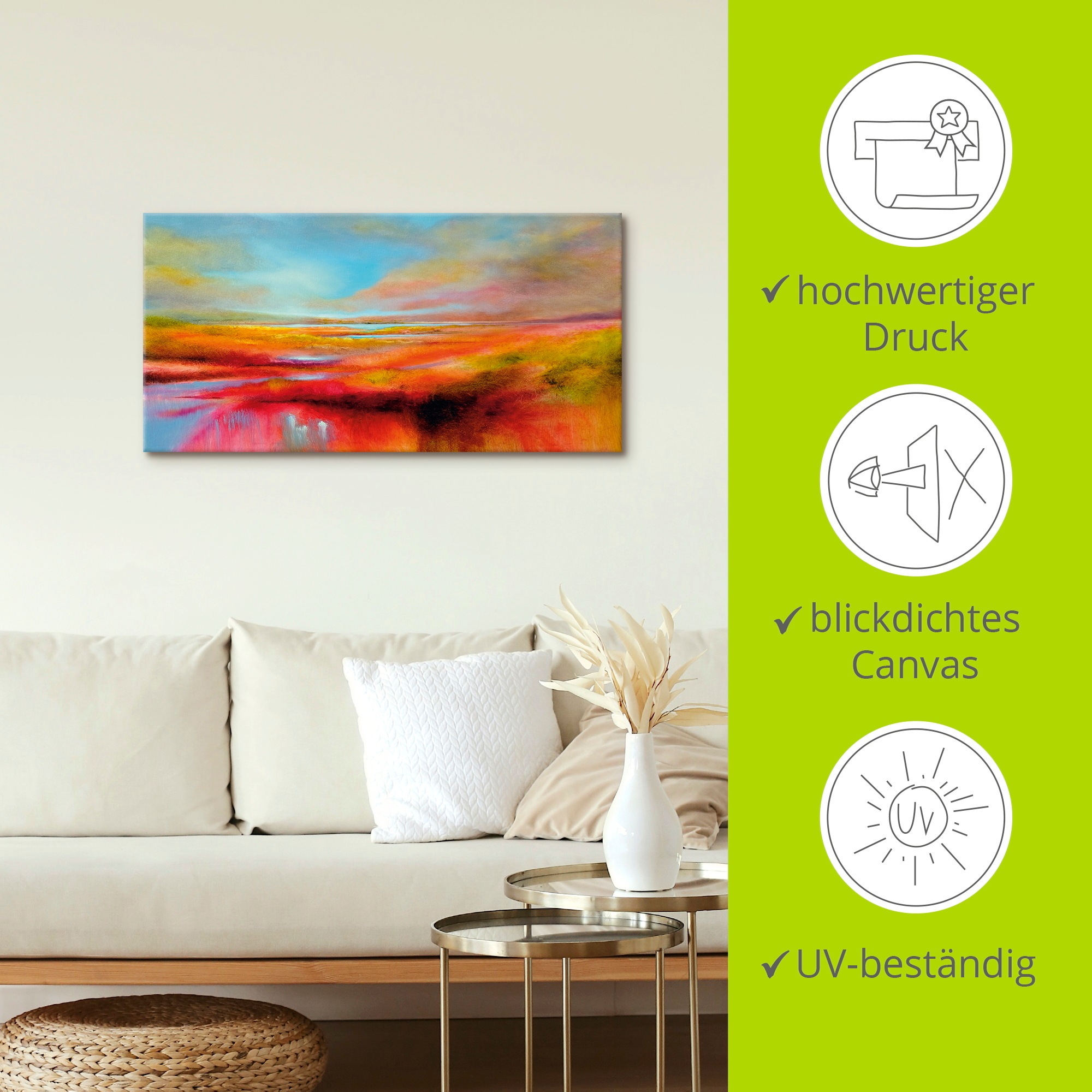 Artland Wandbild »Ein perfekter Tag«, Bilder vom Sonnenuntergang & -aufgang, (1 St.), als Leinwandbild, Poster in verschied. Größen