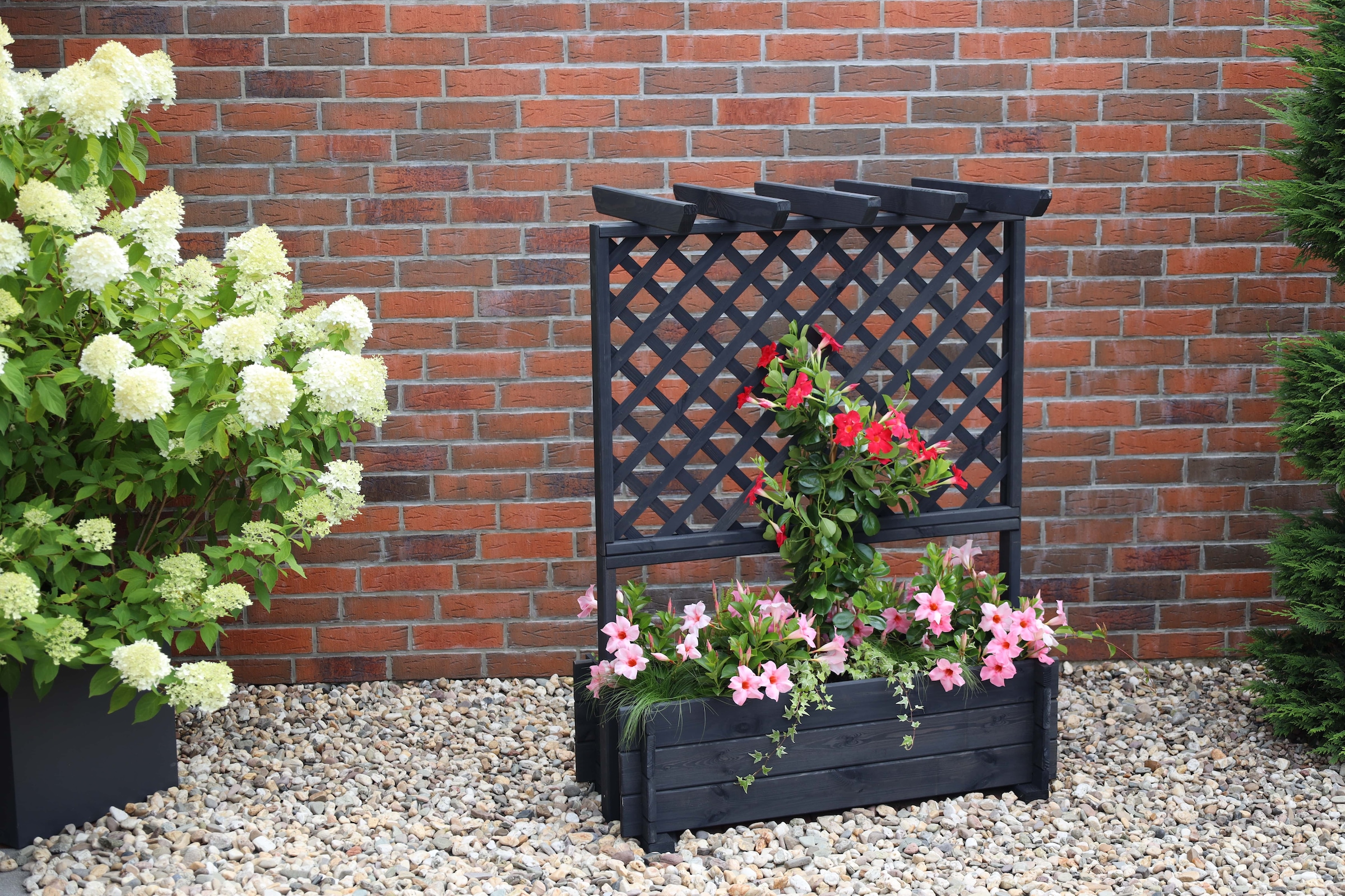promadino Spalier, Pergola mit Pflanzkasten, BxTxH: 102x65x140 cm