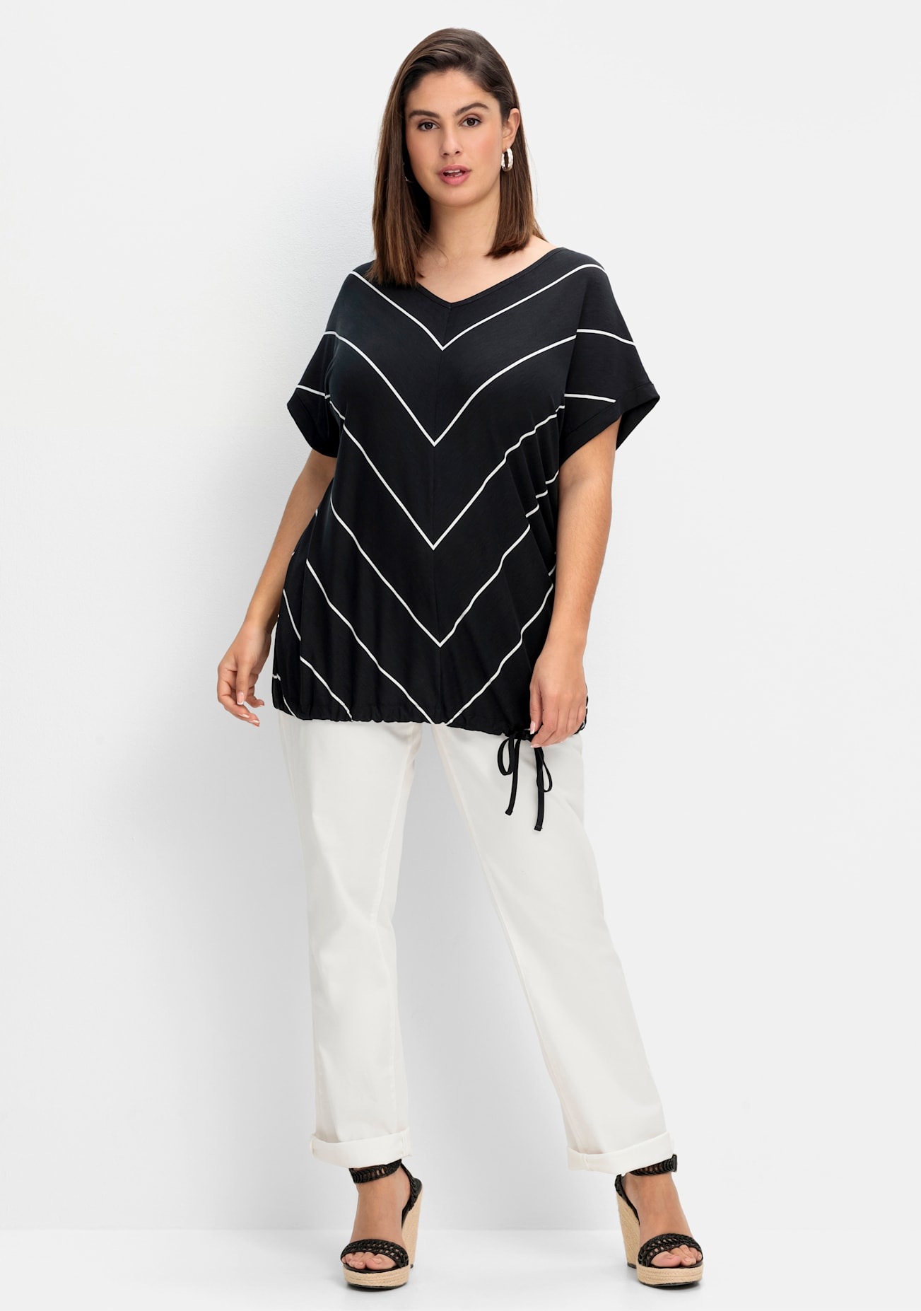 Sheego Kurzarmshirt "T-Shirt" 1 Stk. tlg. günstig online kaufen