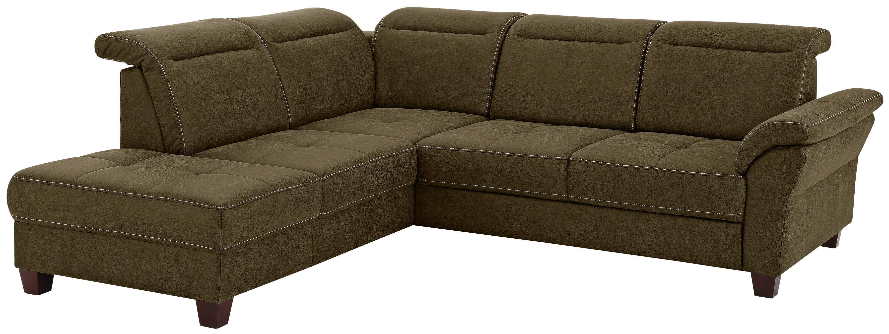 OTTO home Ecksofa "Solvei L-Form" wahlweise auch mit Kopfteilverstellung und Schlaffunktion, Federkern