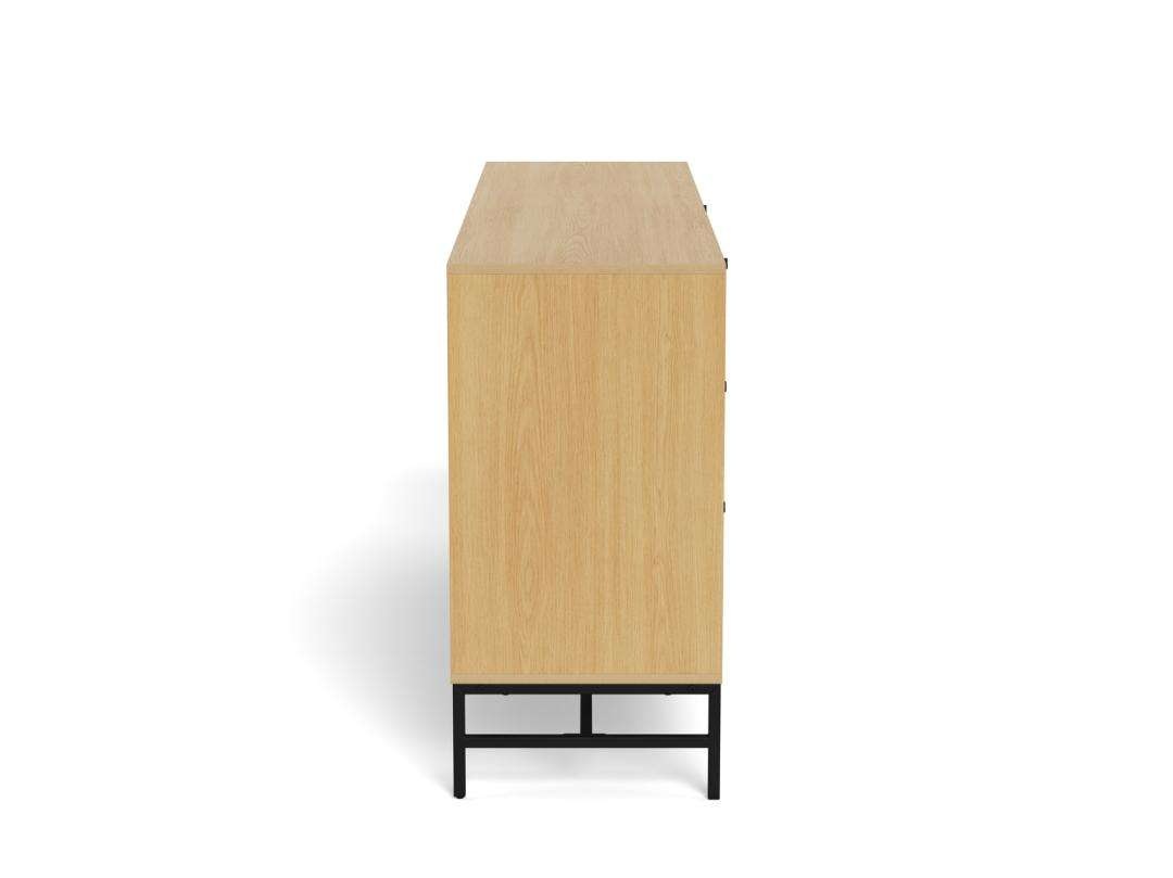 ACTONA GROUP Kommode »Albany Kommode – modernes Design & viel Stauraum mit Lamellenfront« Kommode mit 6 Schubladen, Eiche mit Lamellenfront, B: 157,9 cm