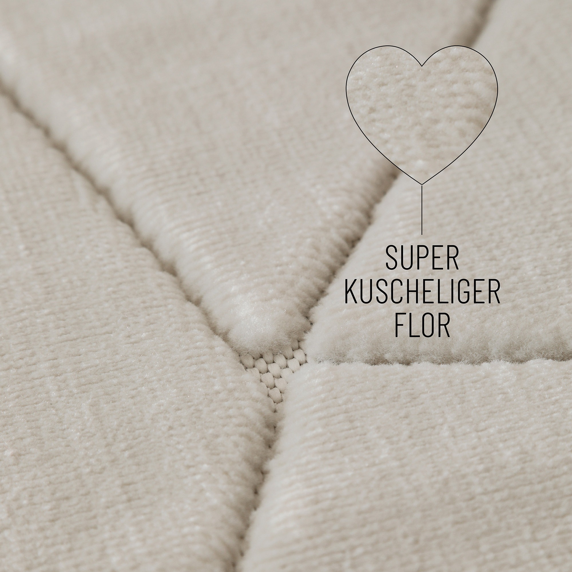 Wecon home Teppich »Unplugged«, rechteckig, 10 mm Höhe, Kurzflor Teppich, gewebt, robust, Wohnzimmer, Schlafzimmer, modern