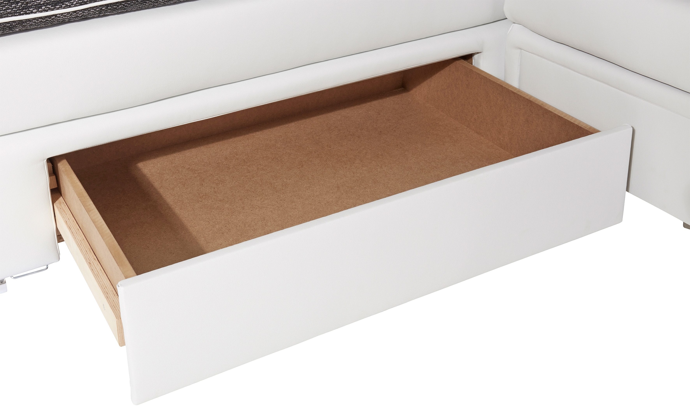 INOSIGN Ecksofa »Boxspringbett Night & Day L-Form mit Dauer-Schlaffunktion o. Armlehnen«, mit Boxspring-Bettfunktion 164x200 cm und Bettkasten, Dauerschläfer!