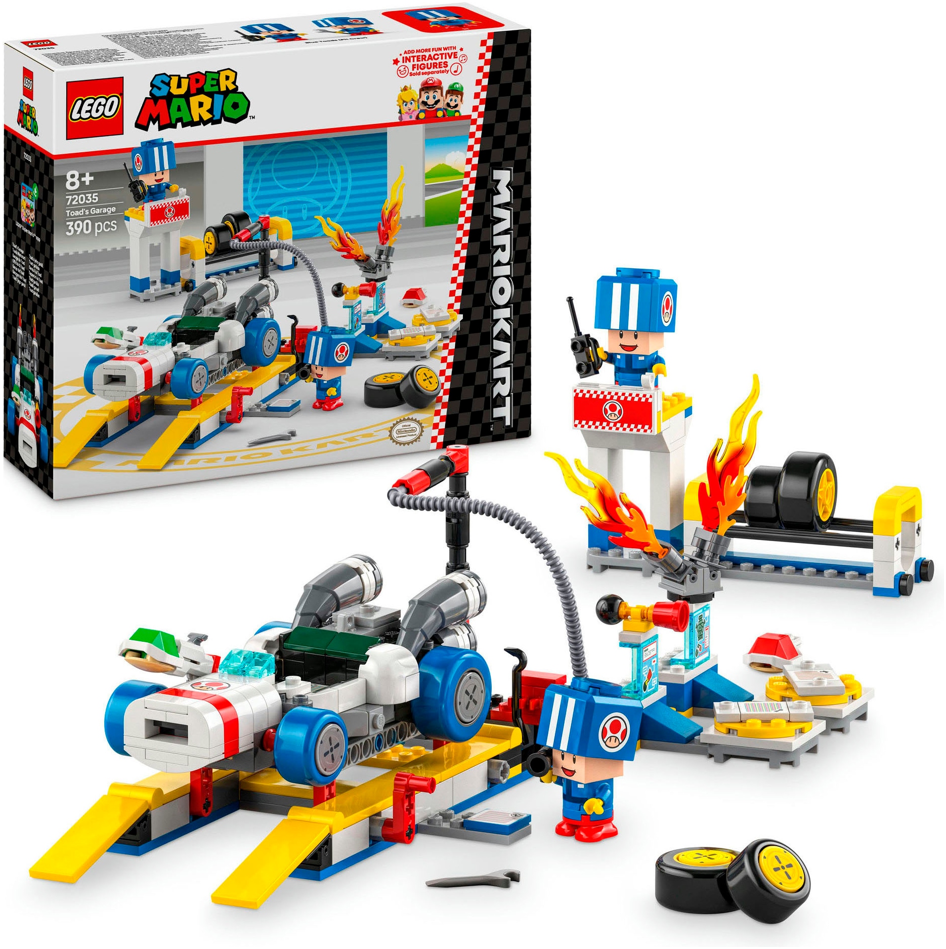 Konstruktionsspielsteine »Mario Kart™ – Toads Werkstatt (72035), LEGO Super Mario«,...