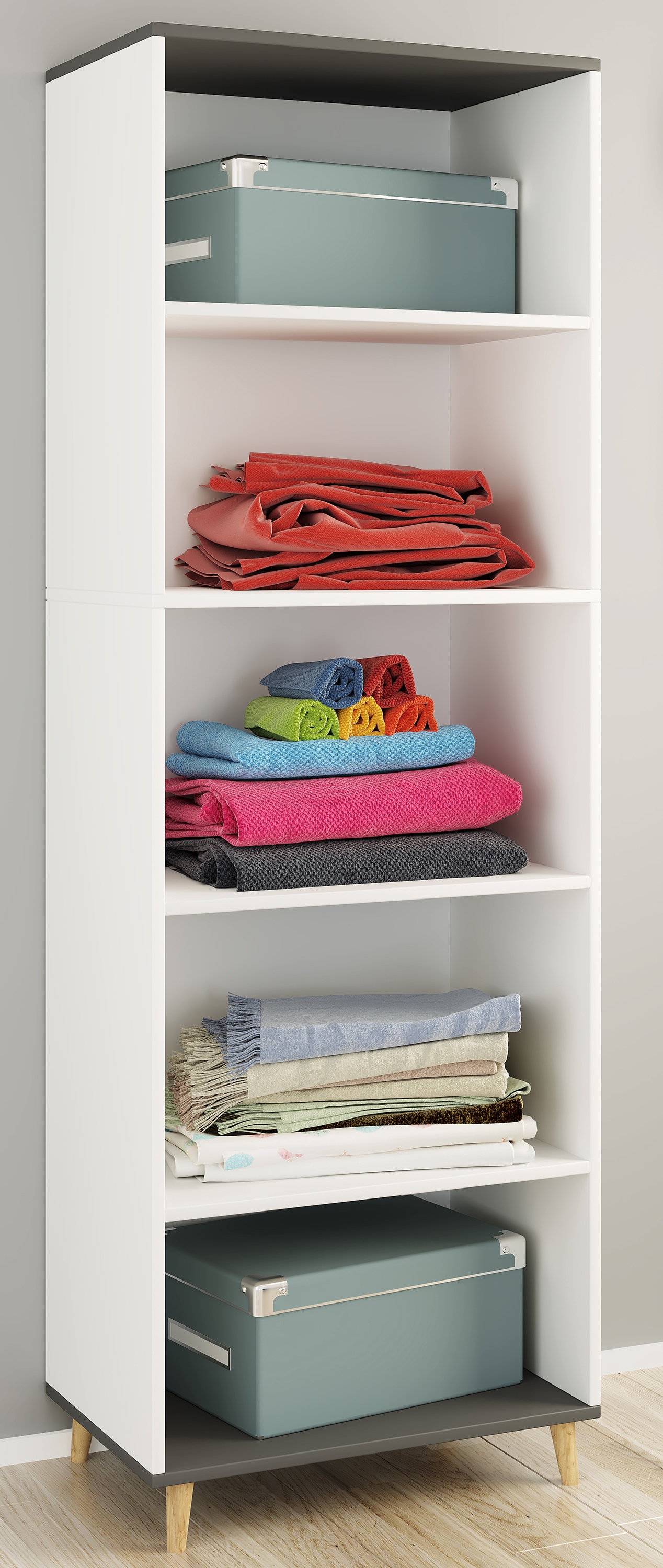 VCM Mehrzweckschrank »Holz Kleiderschrank Schuhregal Flur Regal Landos«