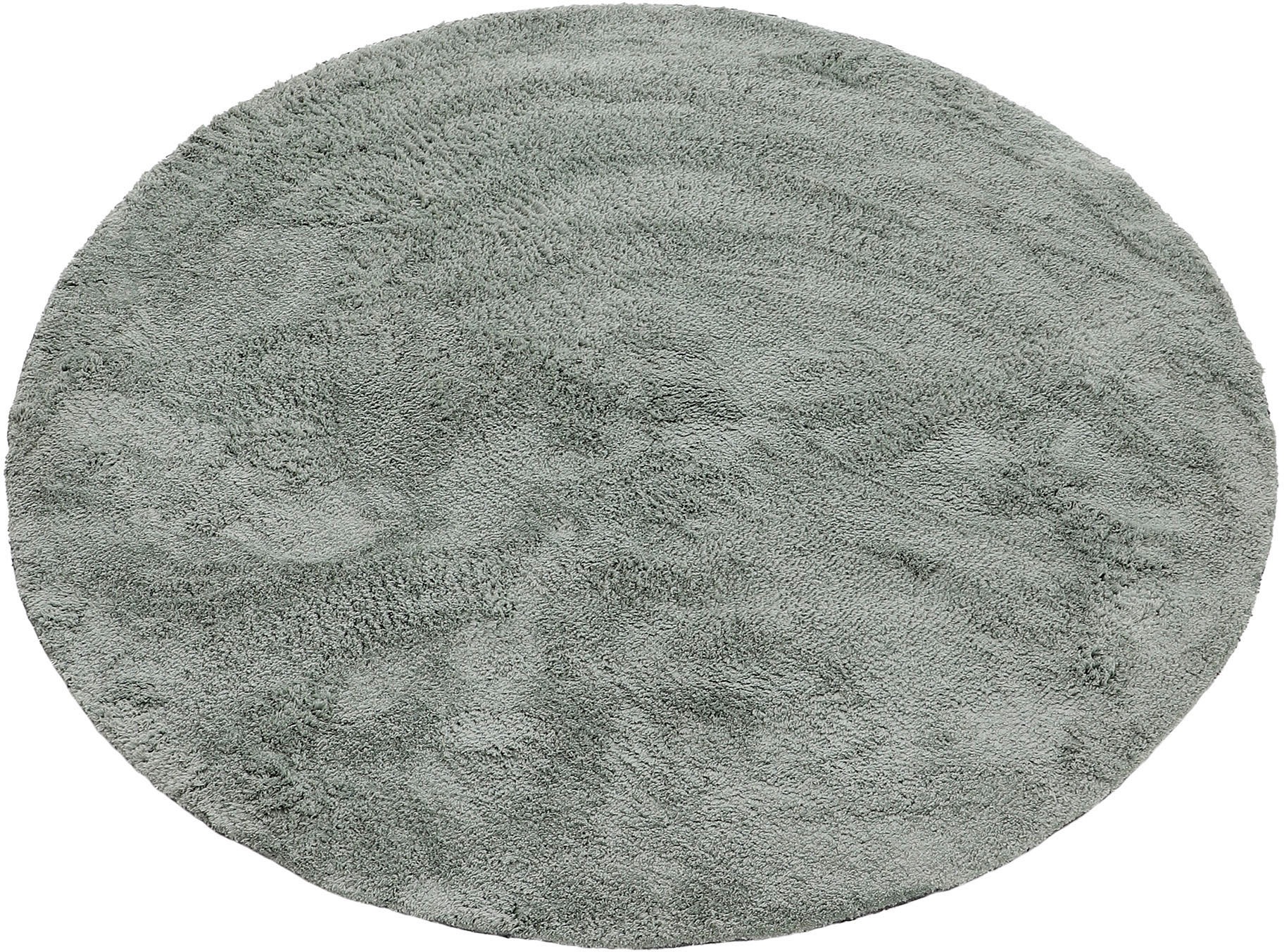 carpetfine Teppich "Silky" rund 20 mm Höhe Shaggy, Langflor, uni, besonders günstig online kaufen