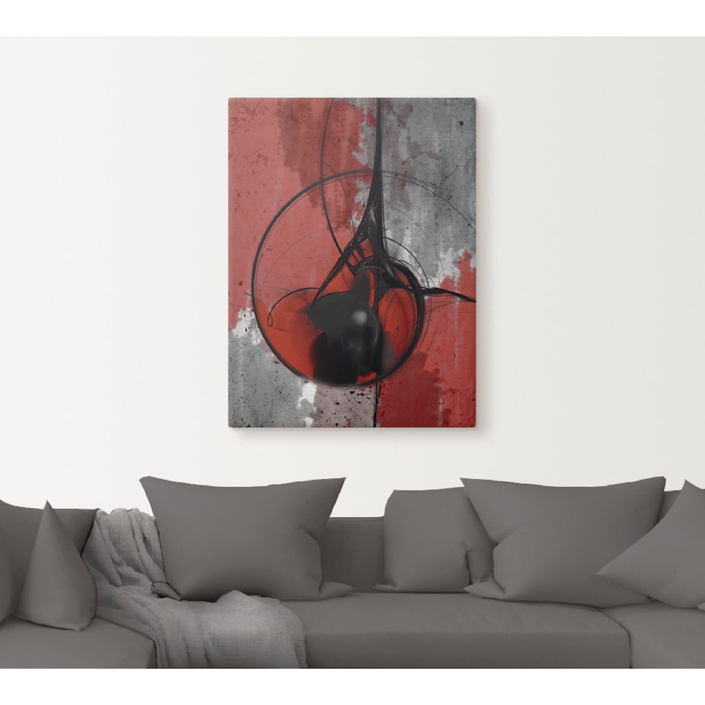 Artland Wandbild »Abstrakt in rot und schwarz«, Gegenstandslos, (1 St.)