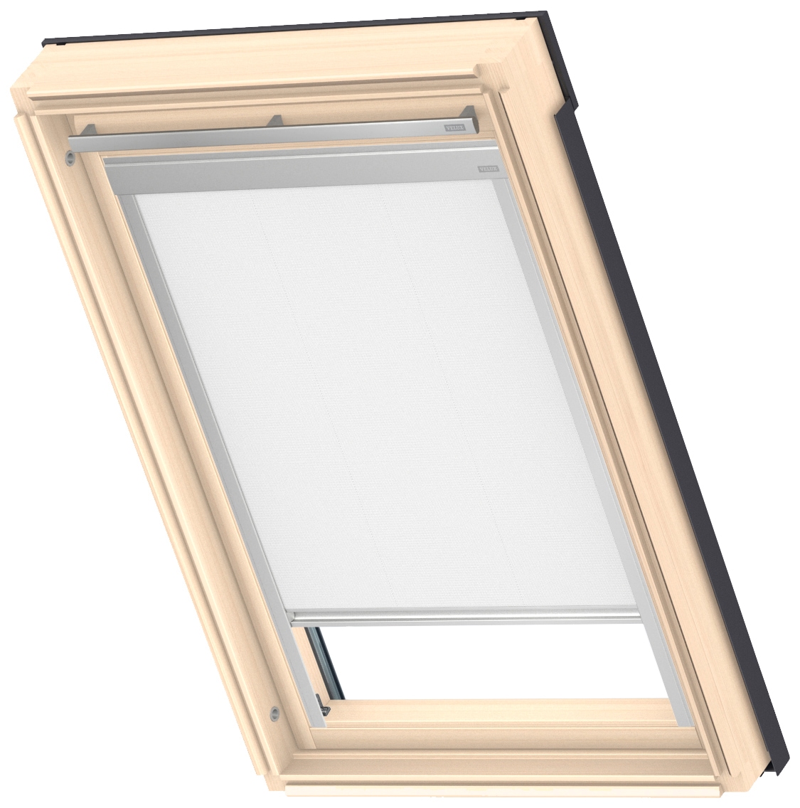 VELUX "DBL P06 4288" verdunkelnd Verdunkelung ohne Bohren in Führungsschienen alufarbene Führungsschienen & Griffleiste