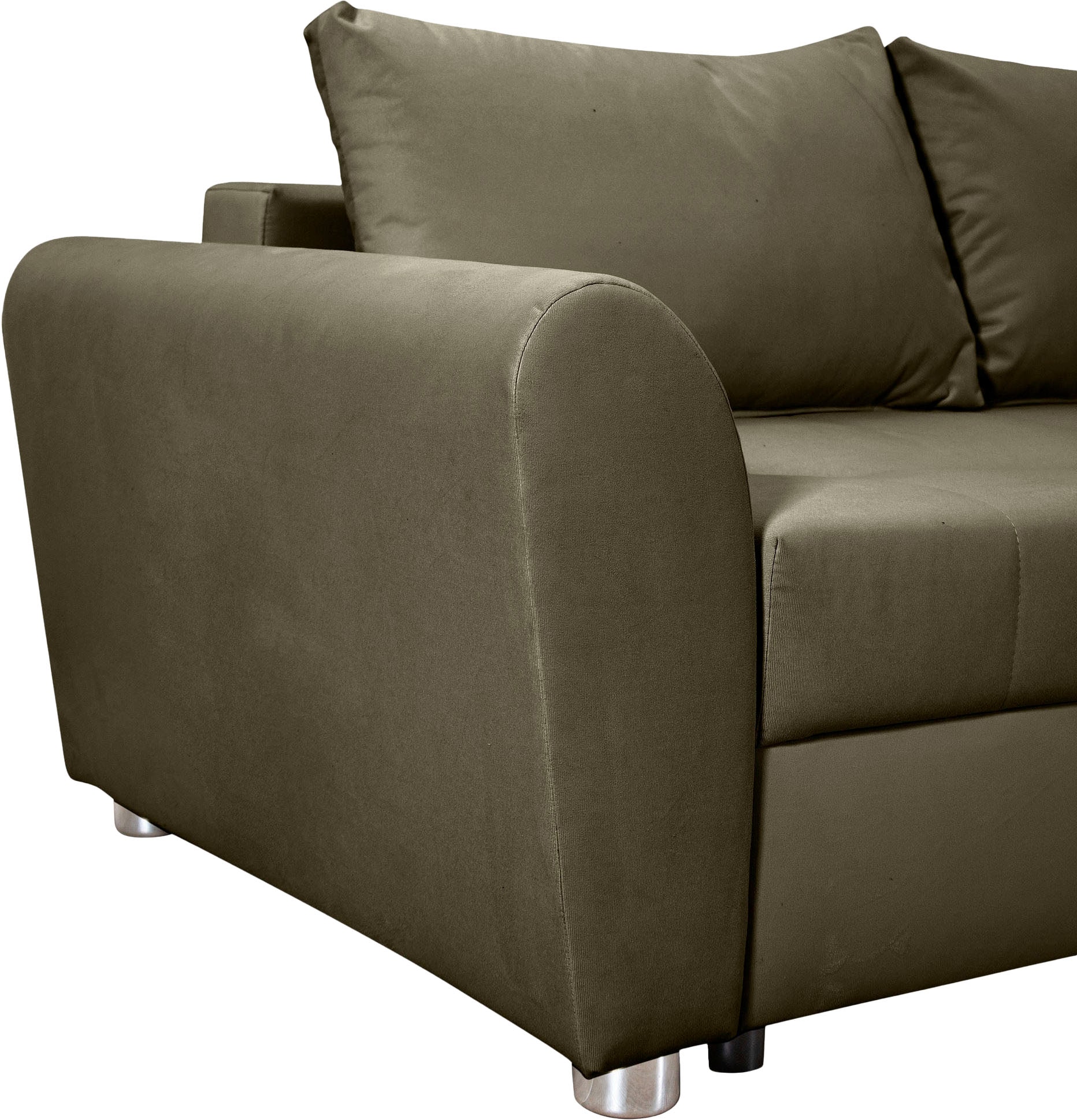 COLLECTION AB Ecksofa, Ecksofa,Bettfunktion,Bettkasten,Bonnelfederkern, Rückenkissen