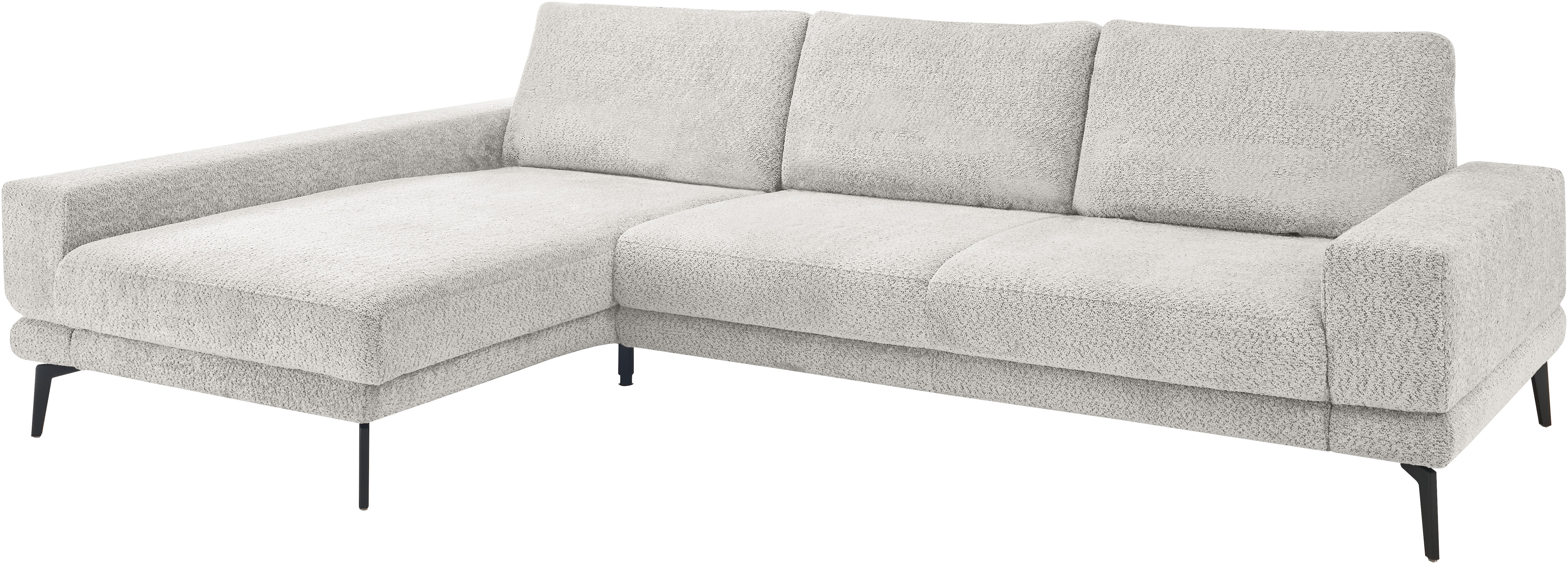 set one by Musterring Ecksofa "SO 3600 optimaler Sitzkomfort in Federkern o. Kaltschaum, 2 Sitzhöhen" Sitzhöhe 44 cm, Kaltschaum, B 293 x T 180 cm, Kama silver