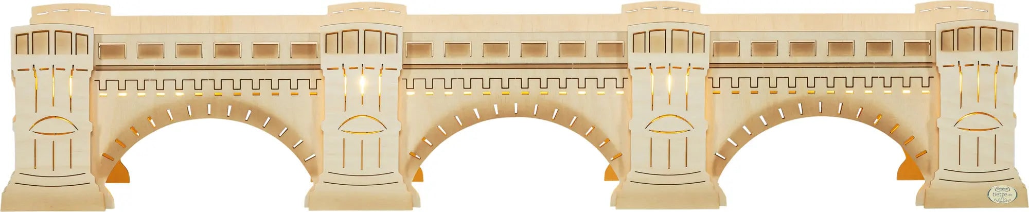 Tietze Erzgebirgsdegn LED Schwibbogen "Erhöhung Augustusbrücke exklusiv" günstig online kaufen