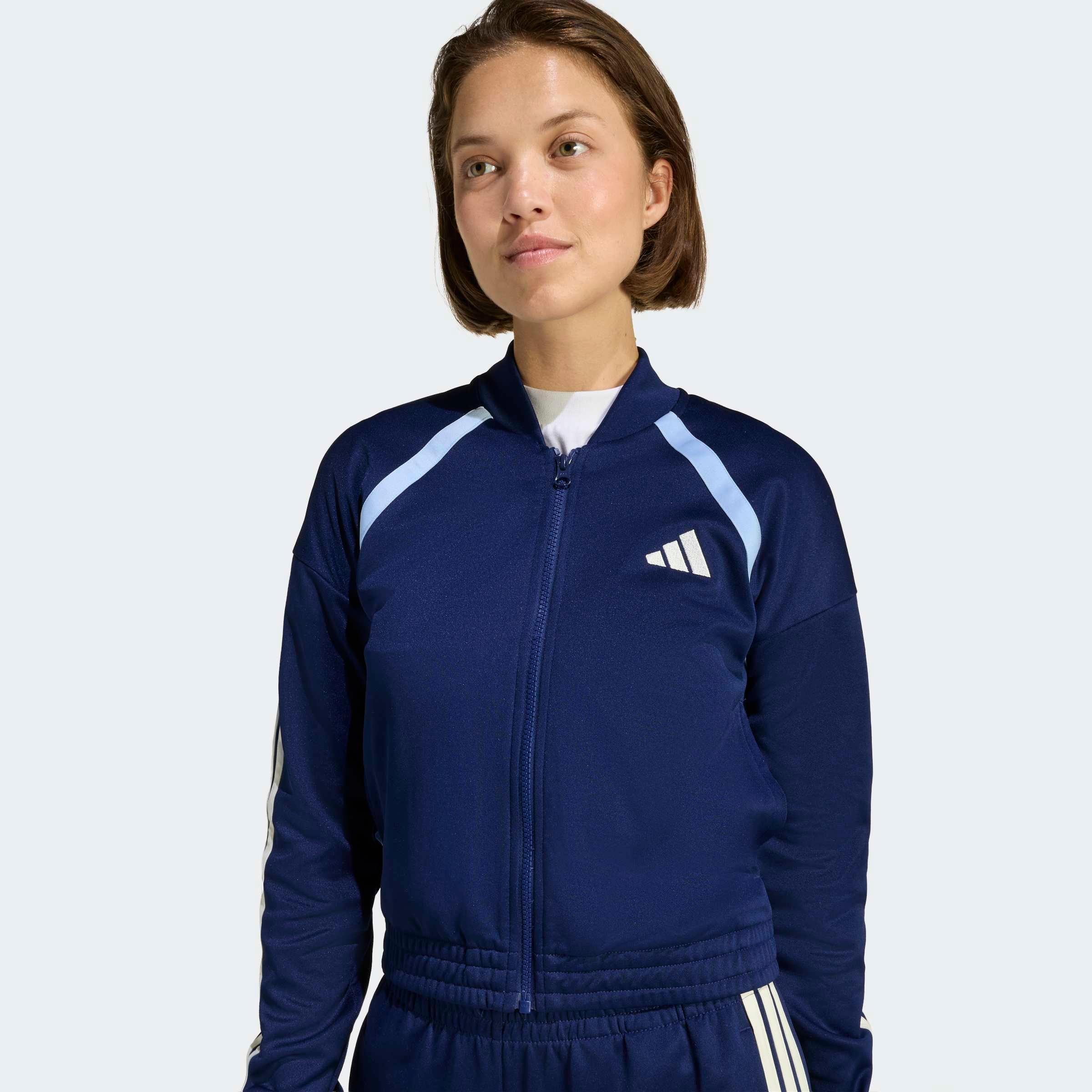 adidas Sportswear Trainingsanzug »TEAMSPORT« 2 tlg. Jacke schmal geschnitten; Hose regulär geschnitten, hoher Bund