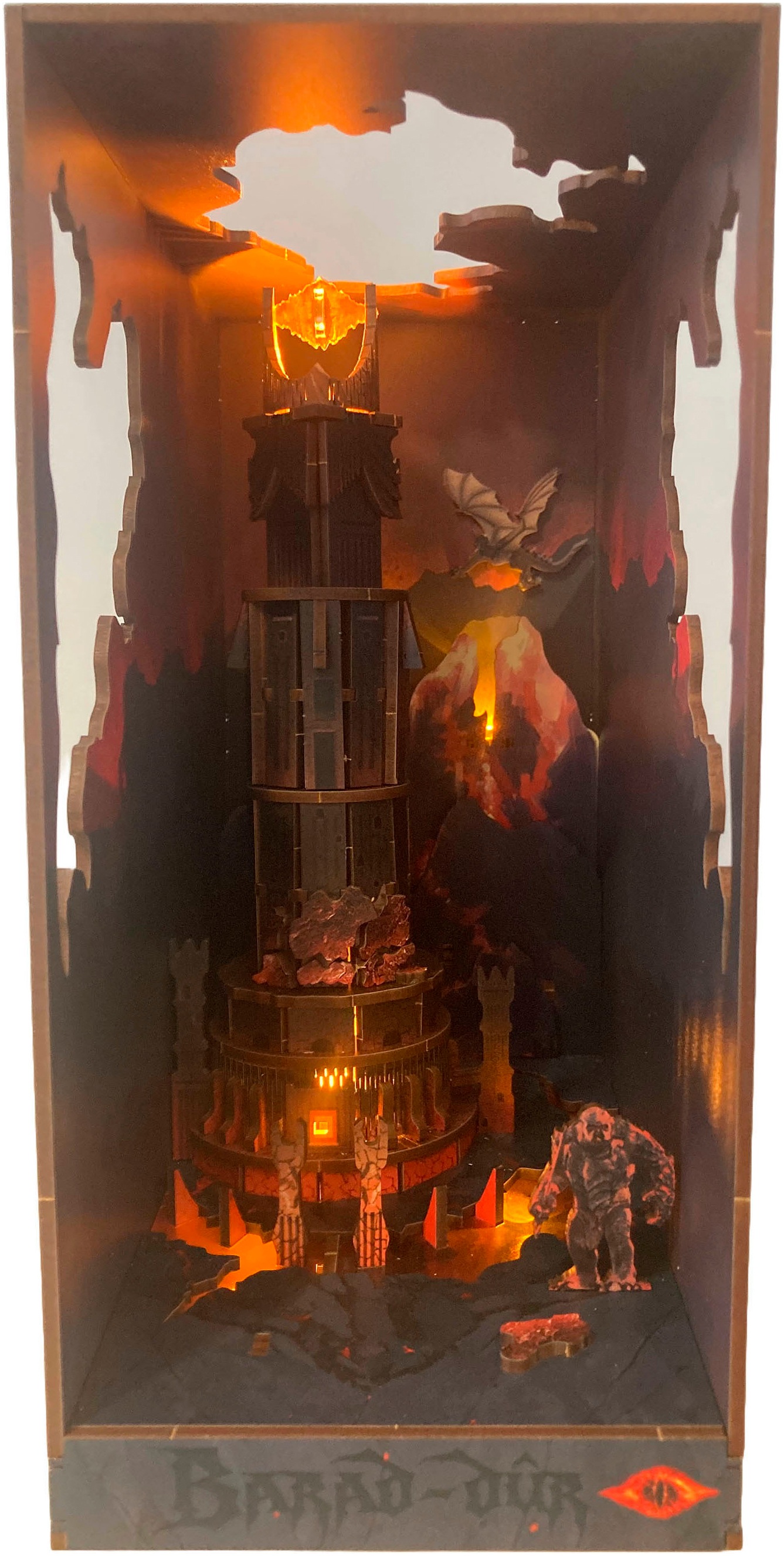 Revell® 3D-Puzzle »Book Nook, Tiny Adventures Herr der Ringe Barad-Dûr«, Buchstütze; mit LED-Beleuchtung