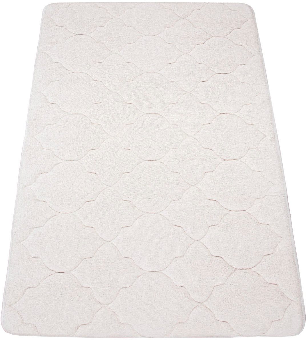 Paco Home Badematte »Corby 251, Memory-Schaum Effekt«, rutschhemmend beschichtet, fußbodenheizungsgeeignet, Badteppich, Uni Farben, Ornamente, Hoch-Tief Effekt