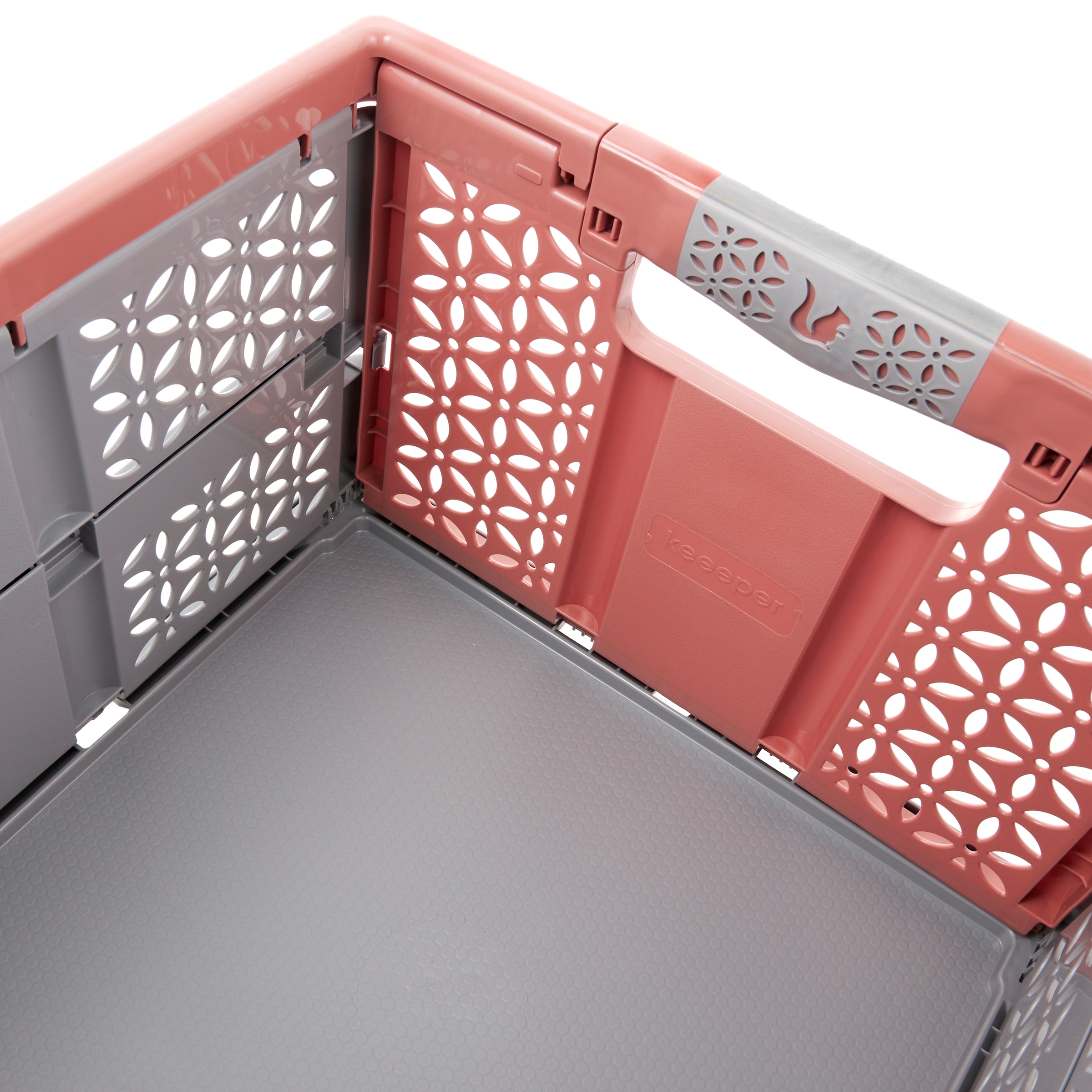 keeeper Klappbox »Profi-Klappbox lea mit Softgriffen (Set 2 St.) 32 l, 48,5x35x23,5 cm« Soft-Touch-Griffe, zusammenklappbar, leicht zu reinigen