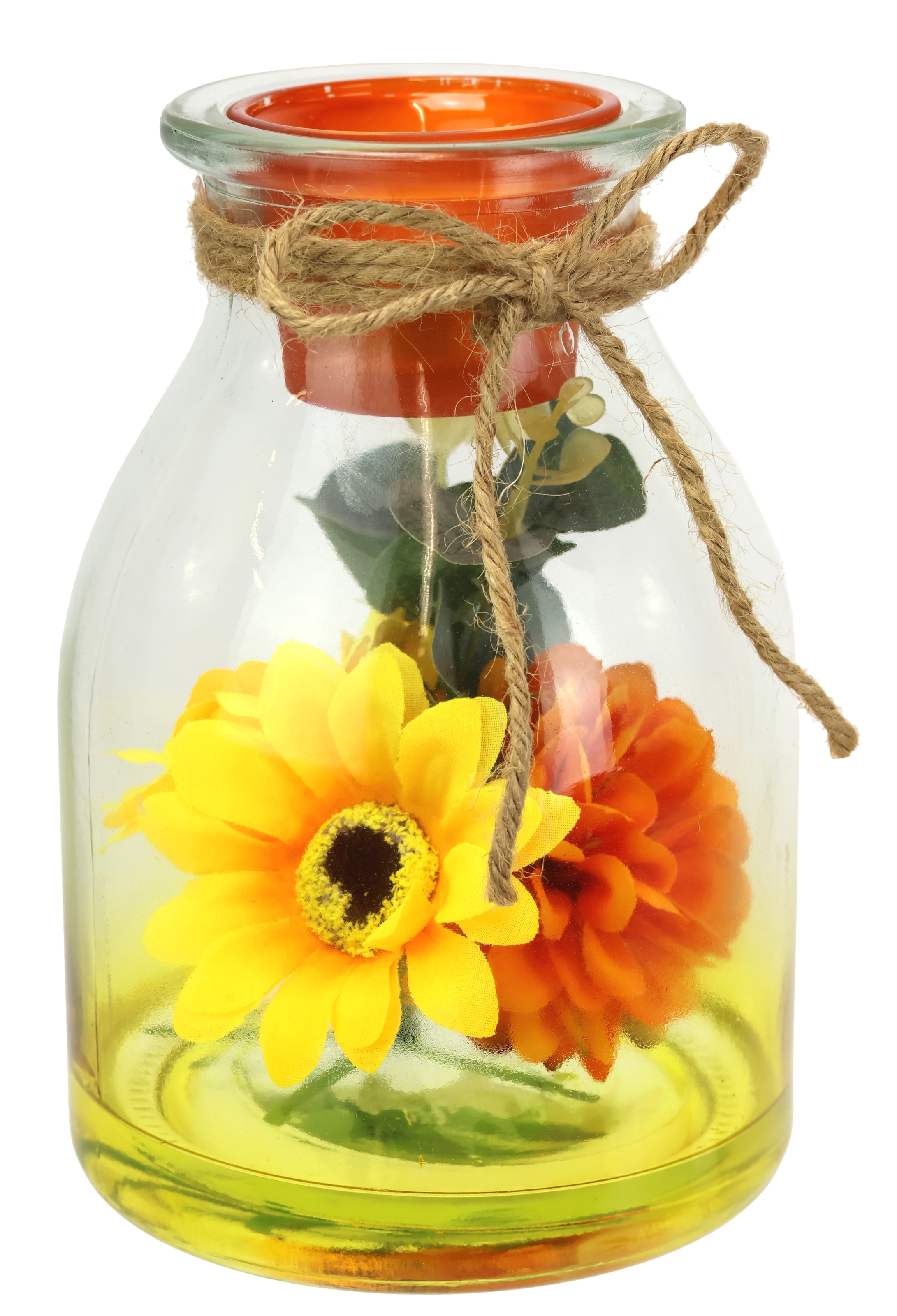 I.GE.A. Teelichthalter "Teelichthalter aus Glas mit Teelichtkerze", (1 St.) günstig online kaufen