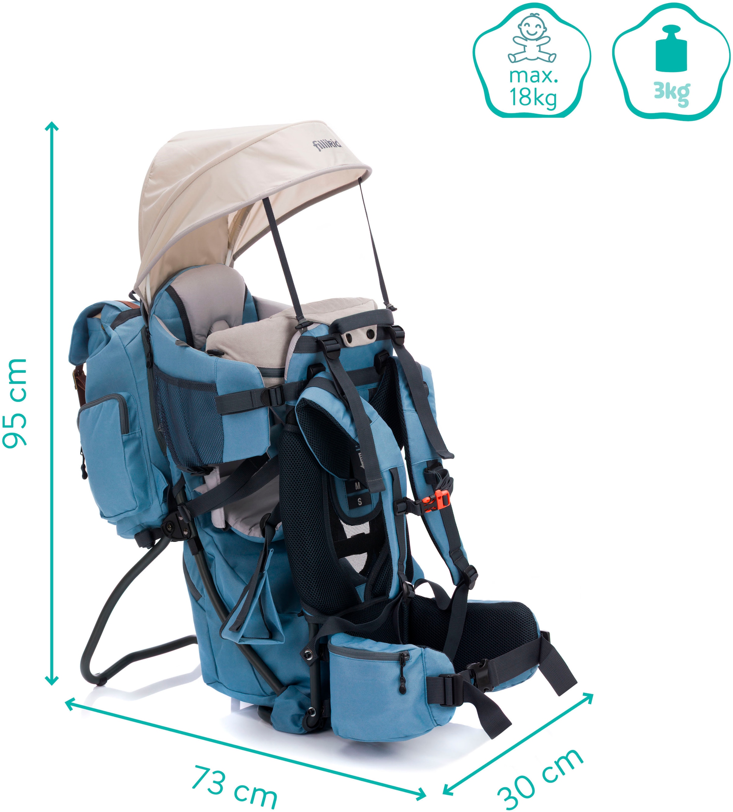Fillikid Rückentrage »Adventure«, bis 20 kg