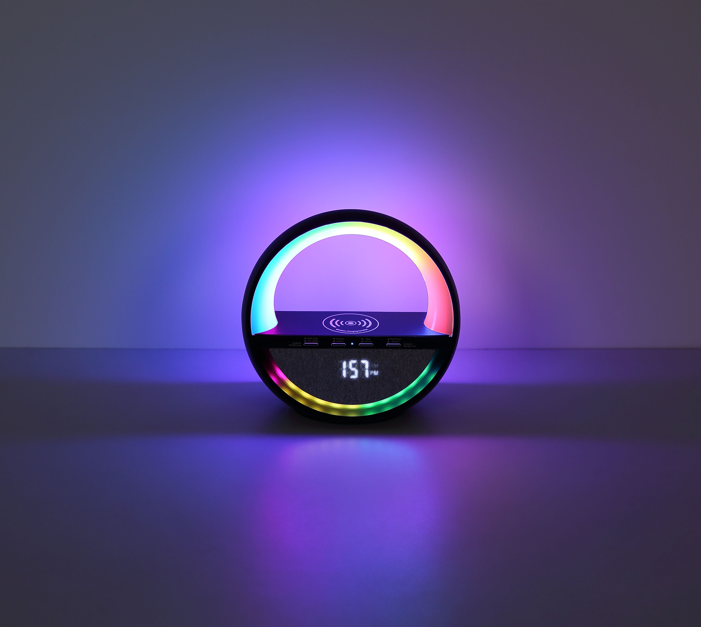 GLOBO LIGHTING Tischleuchte »SOUNDRA« LED-Modul 1 Stk. RGB Tischleuchte mit Touchdimmer, Bluetooth & Akku, USB-C