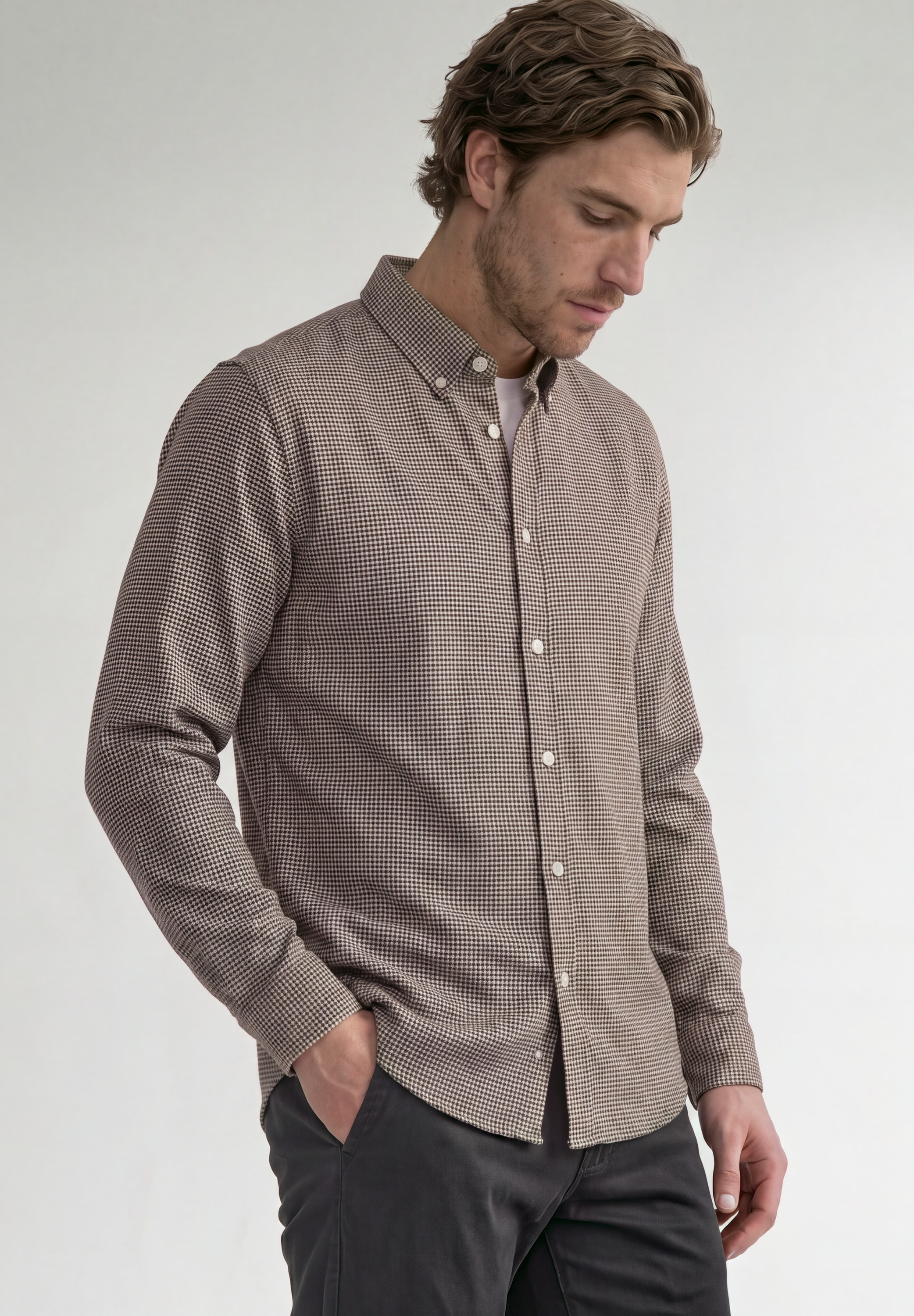 STREET ONE MEN Flanellhemd aus reiner Baumwolle