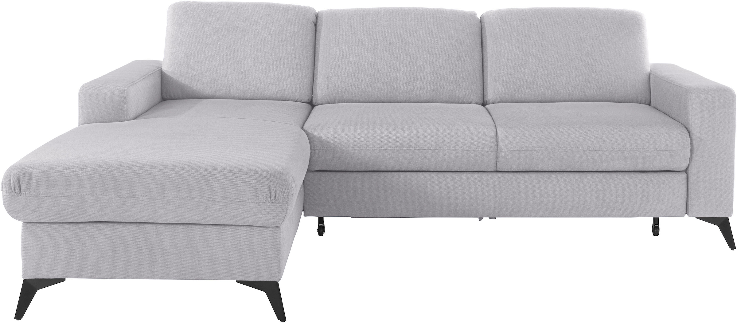 Places of Style Ecksofa »Lolland L-Form«, Wahlweise mit Bettfunktion und Bettkasten, Federkern