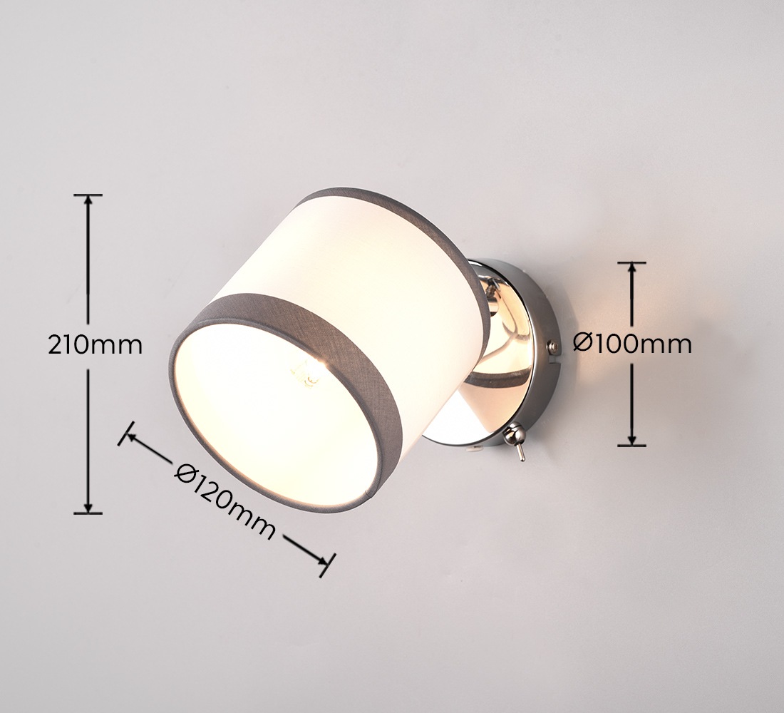 REALITY Leuchten Deckenstrahler »DAVOS, Deckenlampe mit Stoffschirm exkl 2xE14 max 28W Ø30cm Höhe 22cm«, 1 flammig, Leuchtmittel E14 | Leuchtmittel wechselbar, Deckenleuchte Küche Schlafzimmer Wohnzimmer Stoffschirm zweifarbig