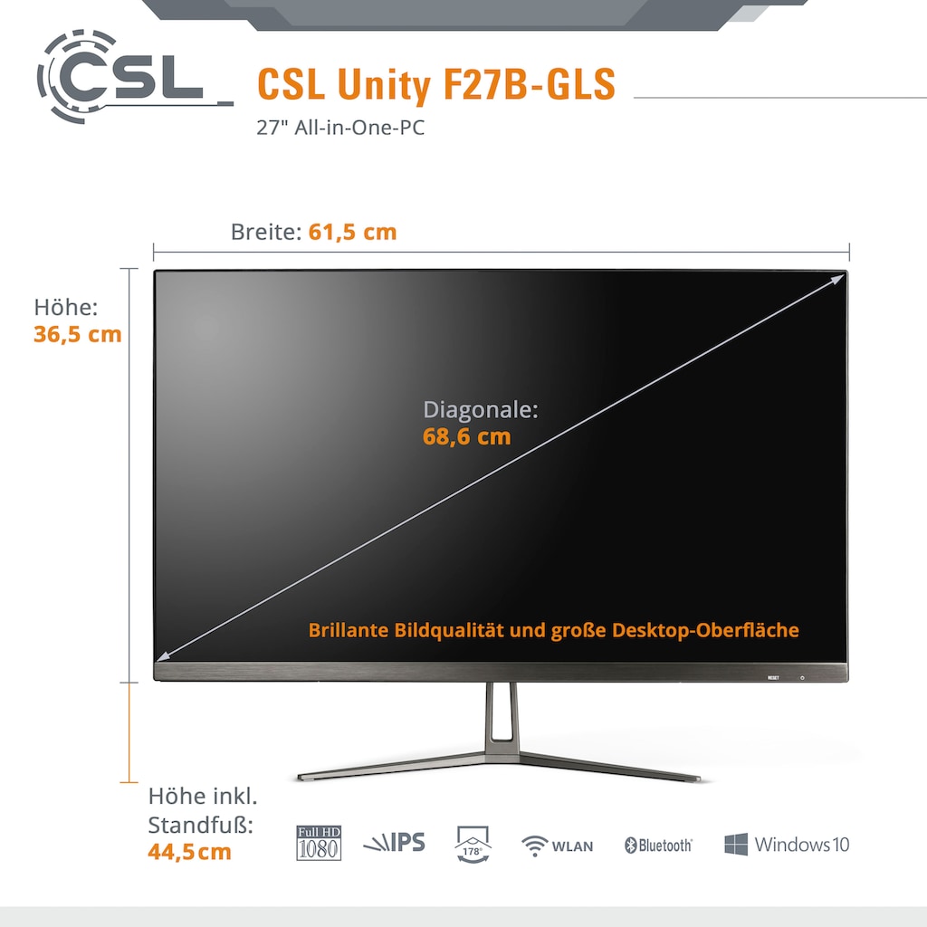 CSL All-in-One PC »Unity F27-GLS Win 11«