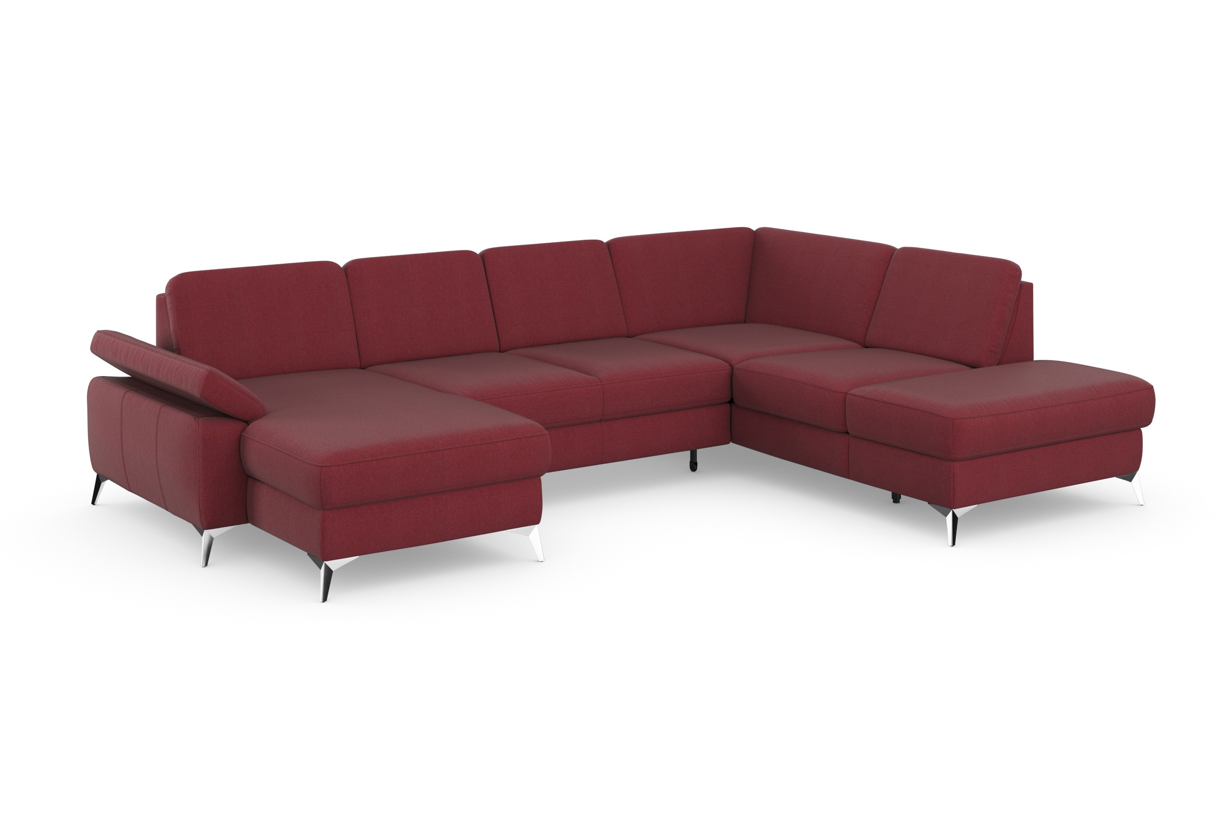 sit&more Wohnlandschaft »Padua U-Form«, inklusive Sitztiefenverstellung, Armteilfunktion und Federkern