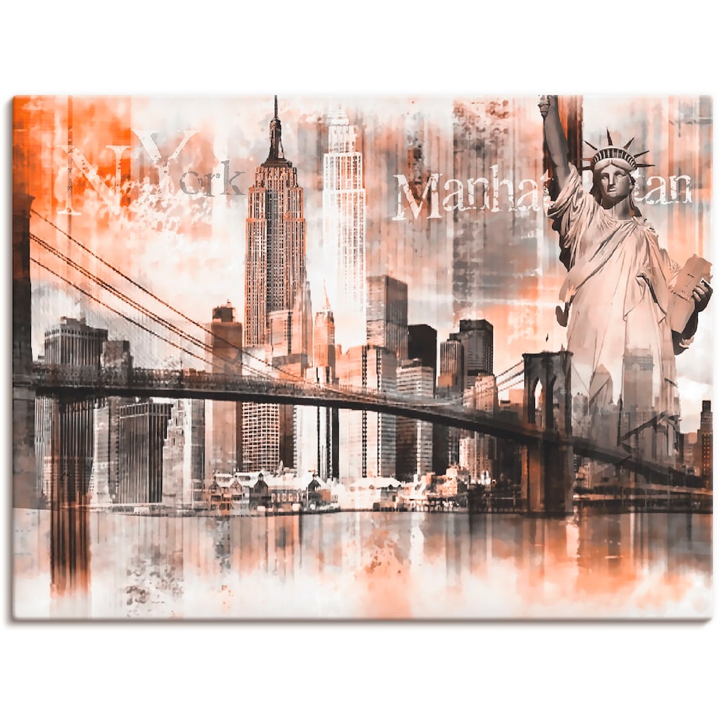 Artland Wandbild »New York Skyline Collage V«, Amerika, (1 St.)