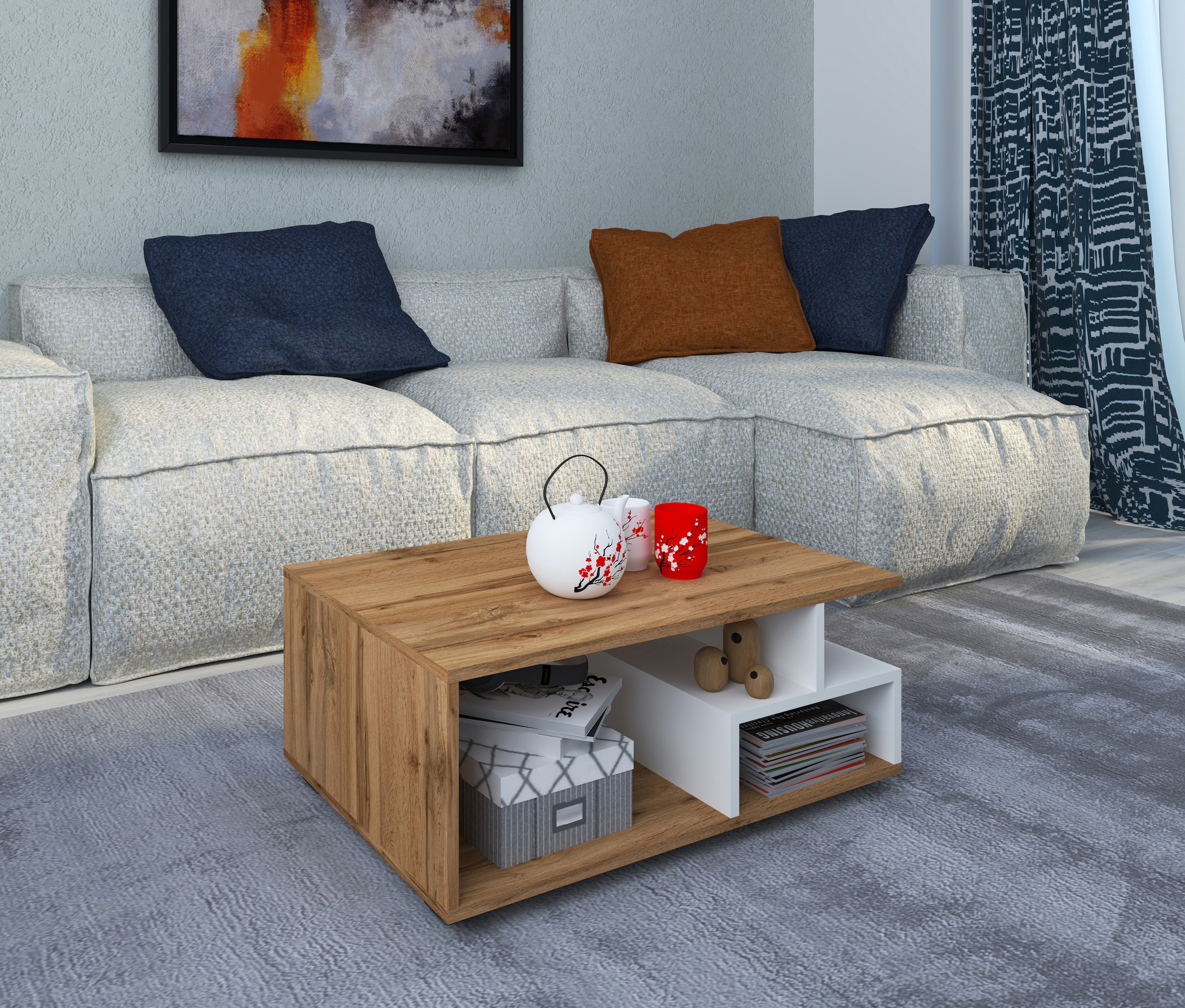 VCM Beistelltisch »Holz Sofatisch Couchtisch Wohnzimmertisch Sulas«