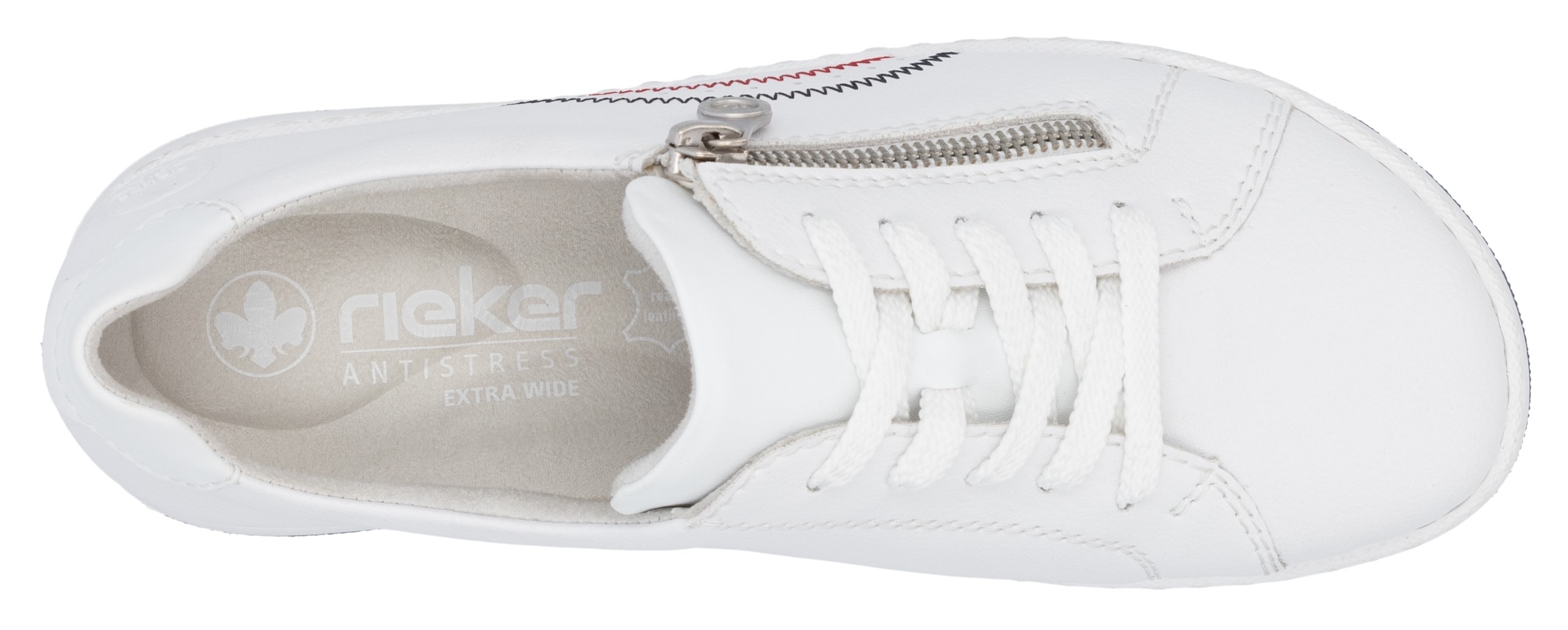 Rieker Sneaker, Schnürschuh, Halbschuh, Freizeitschuh mit weichem Schaftrand