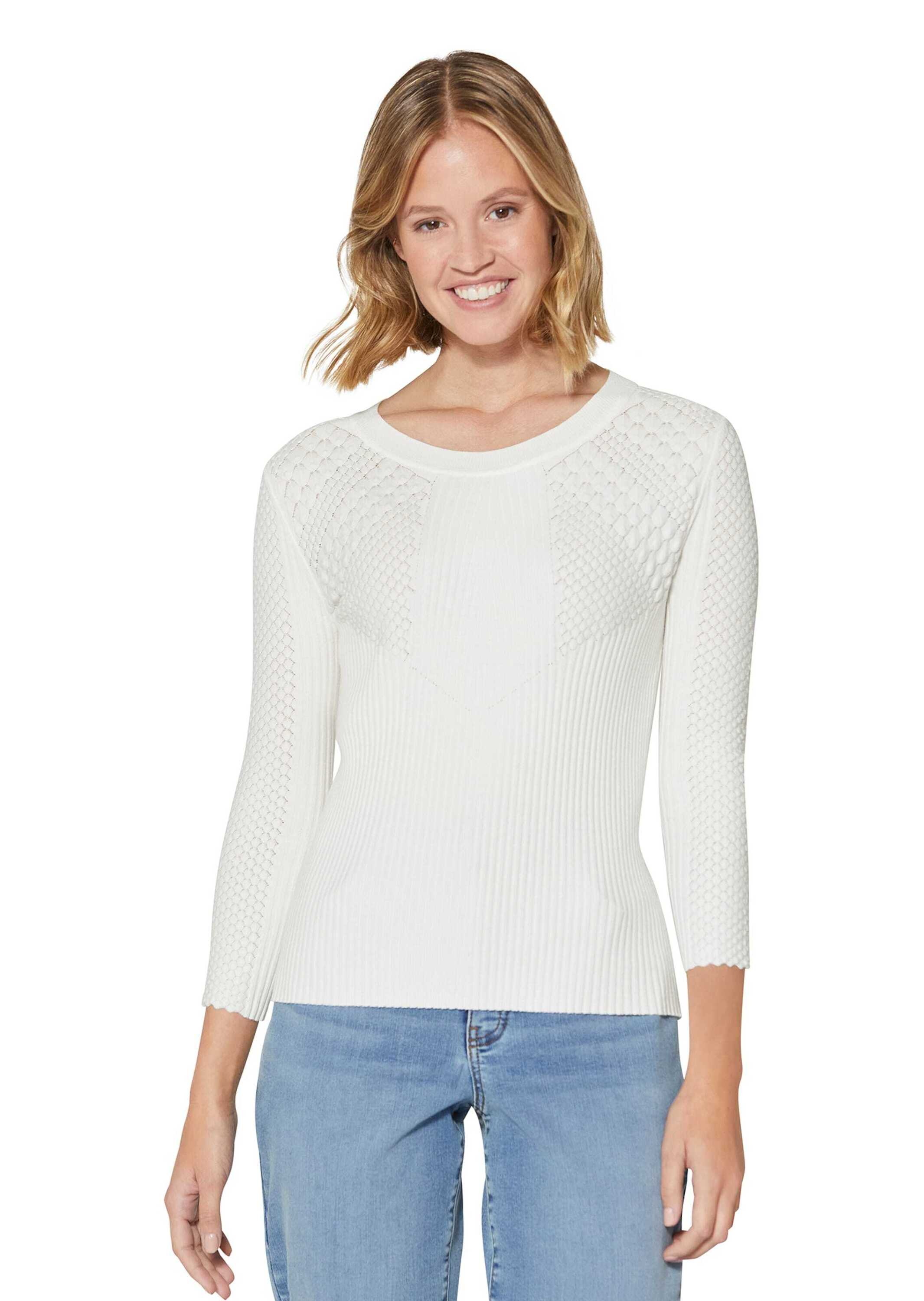 MADELEINE Longpullover »Pullover Rippstrickpullover«