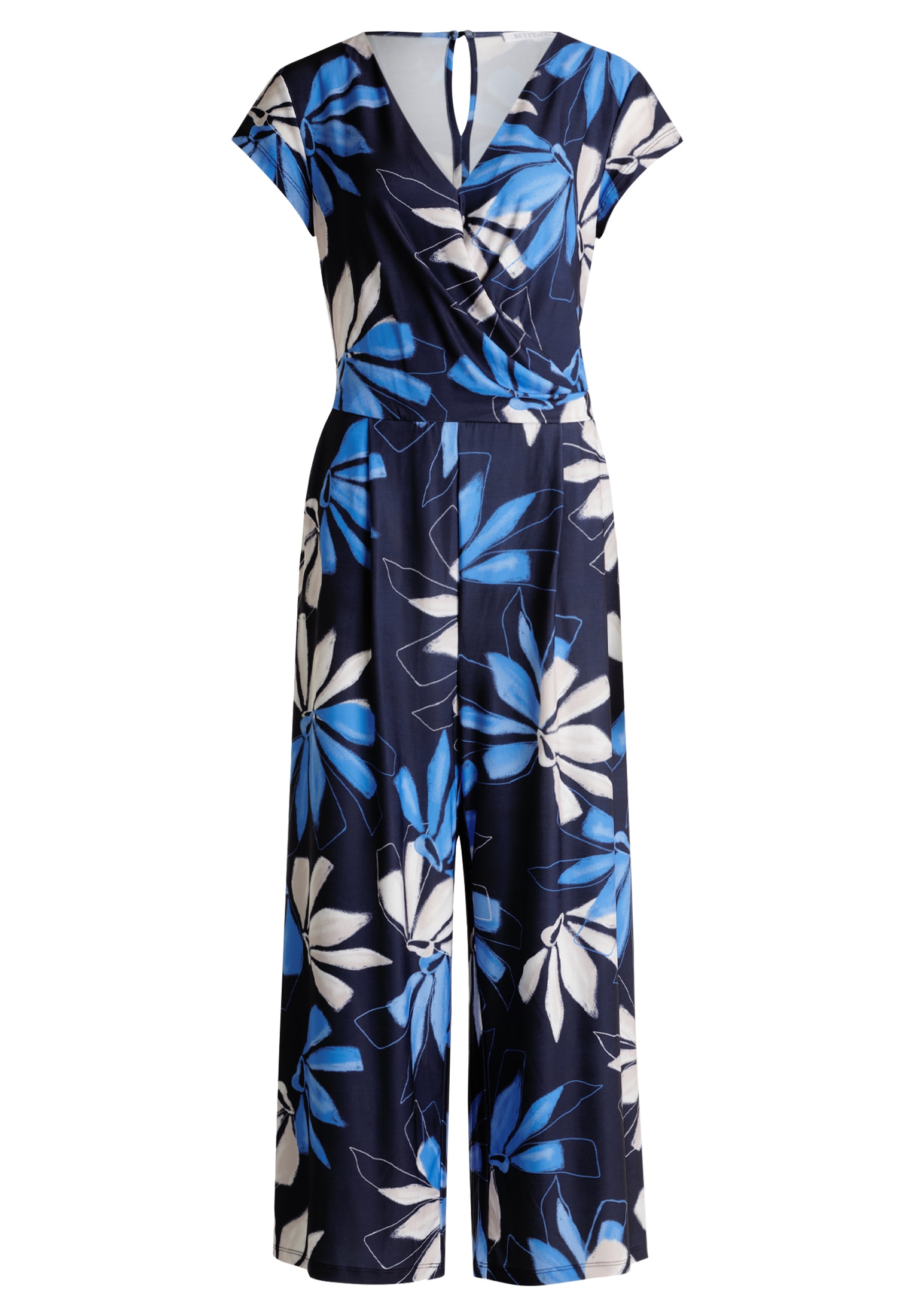 Betty&Co Overall »Betty & Co Jumpsuit kurzarm«, (1 tlg.), Falten