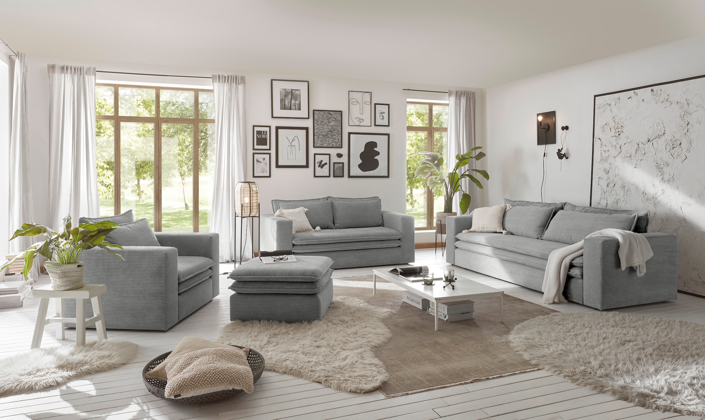 Home affaire 2-Sitzer »PIAGGE« Hochwertiger Cord mit weicher Velours-Struktur