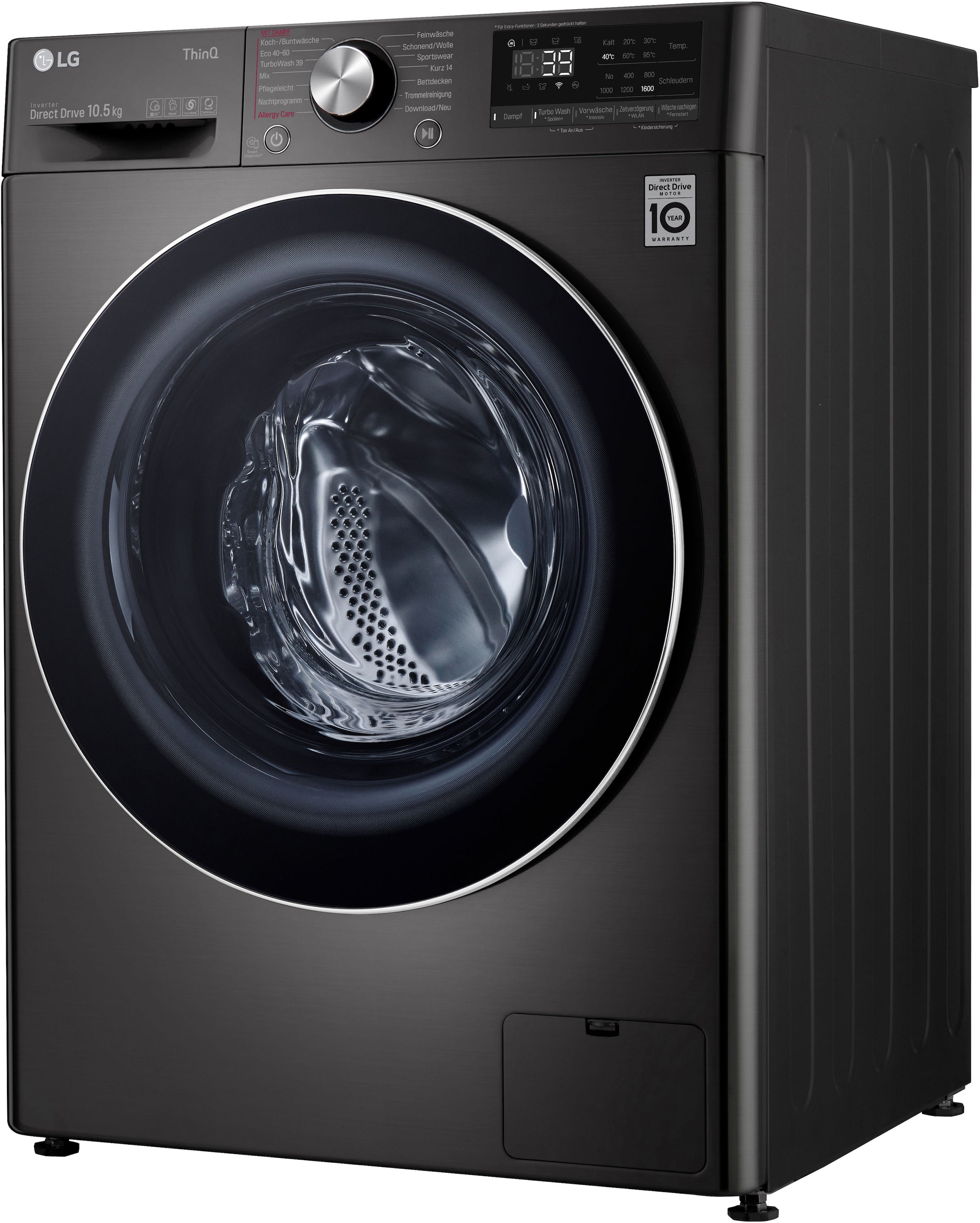 LG Waschmaschine »F6WV710P2S«, F6WV710P2S, 10,5 kg, 1600 U/min, TurboWash® - Waschen in nur 39 Minuten